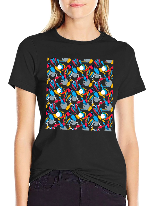 Bowling Strike T-Shirt - Funky Pattern Tee