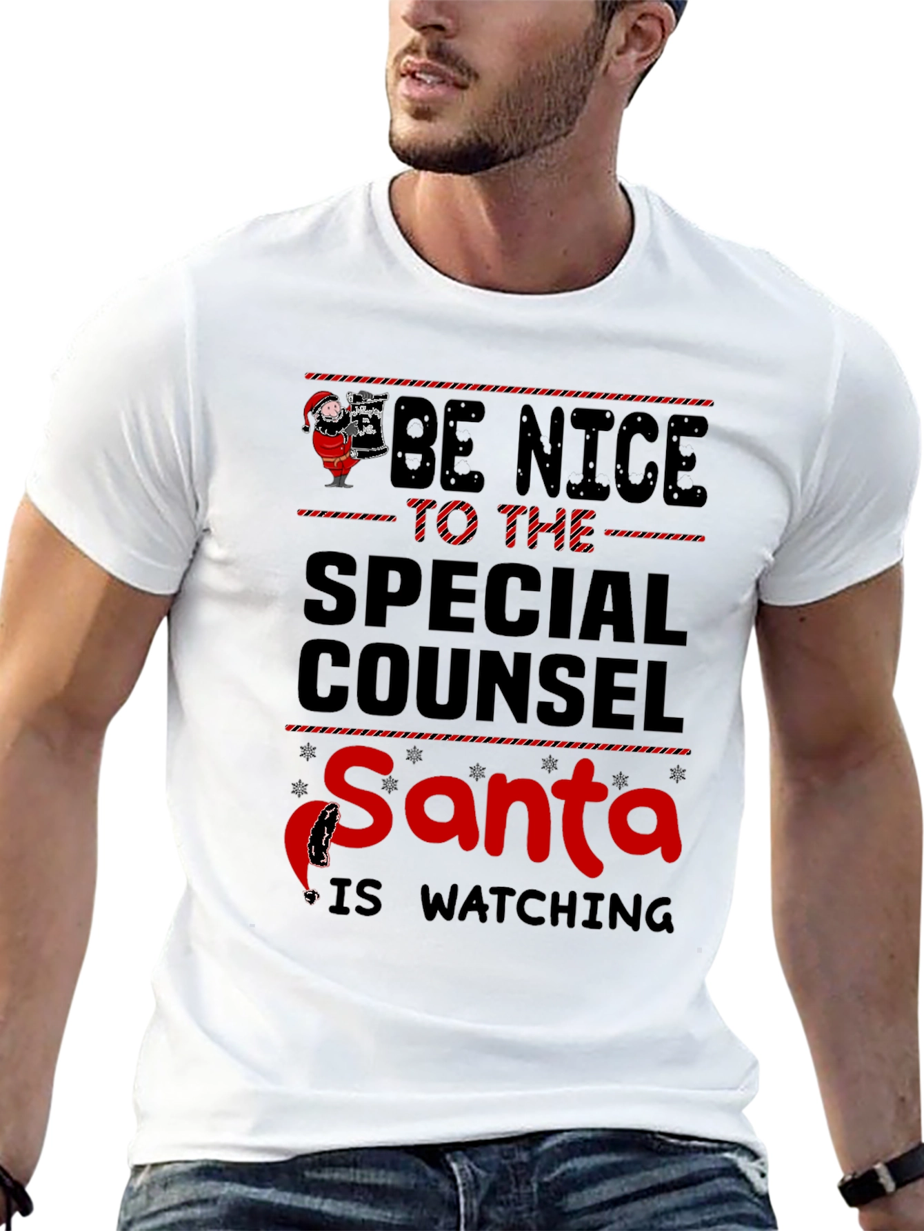 Be Nice to The Special Counsel Santa Watching T-Shirt
