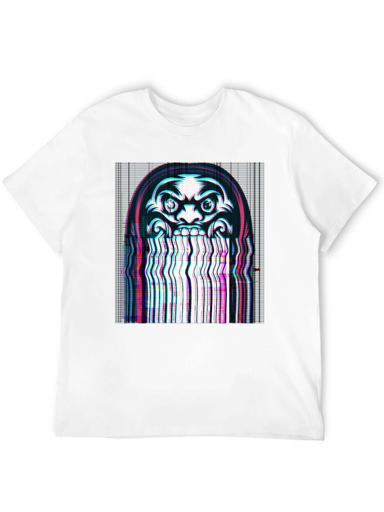 Glitch Art Tee: Dark Graphic Print T-Shirt