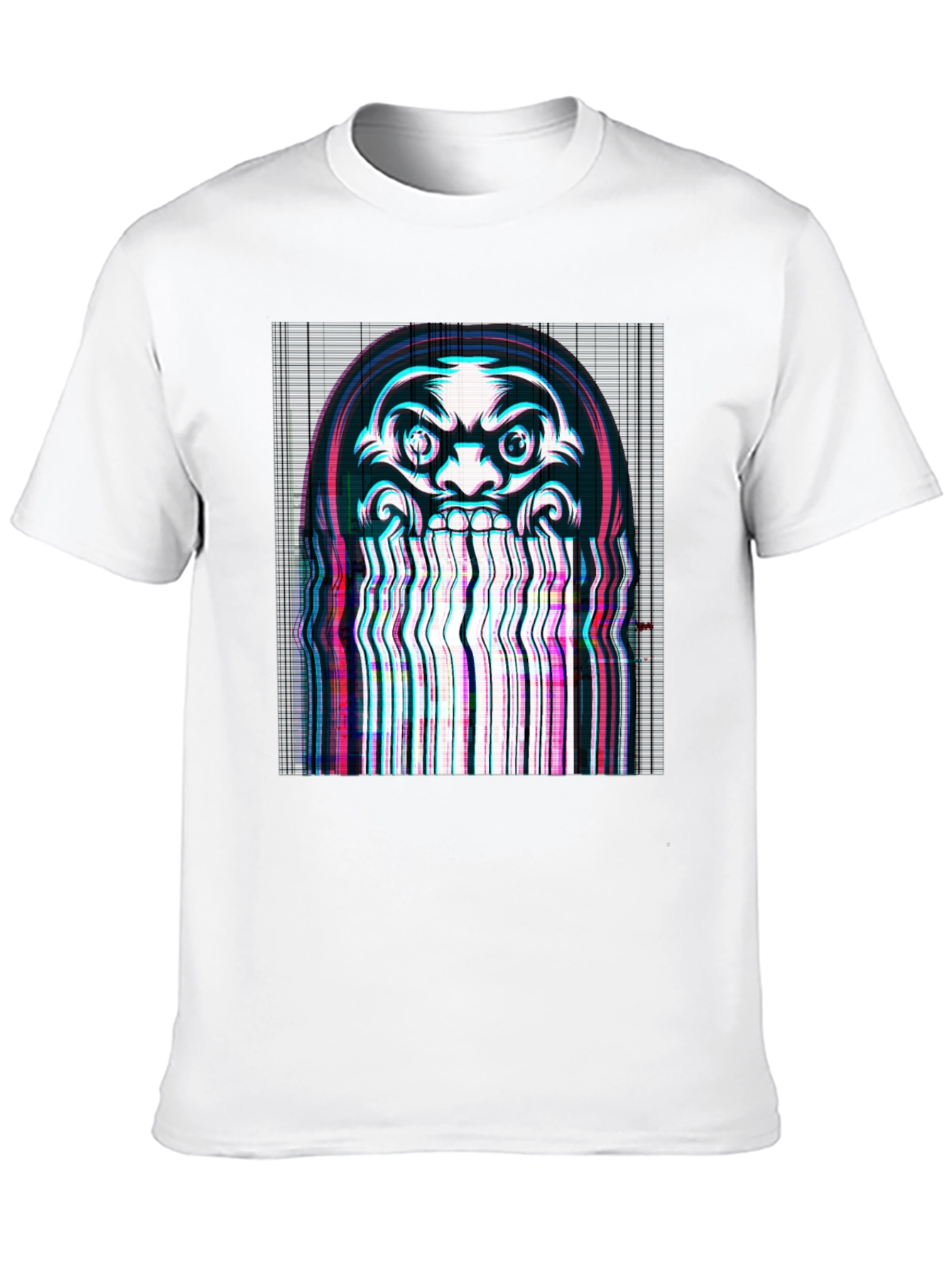 Glitch Art Tee: Dark Graphic Print T-Shirt