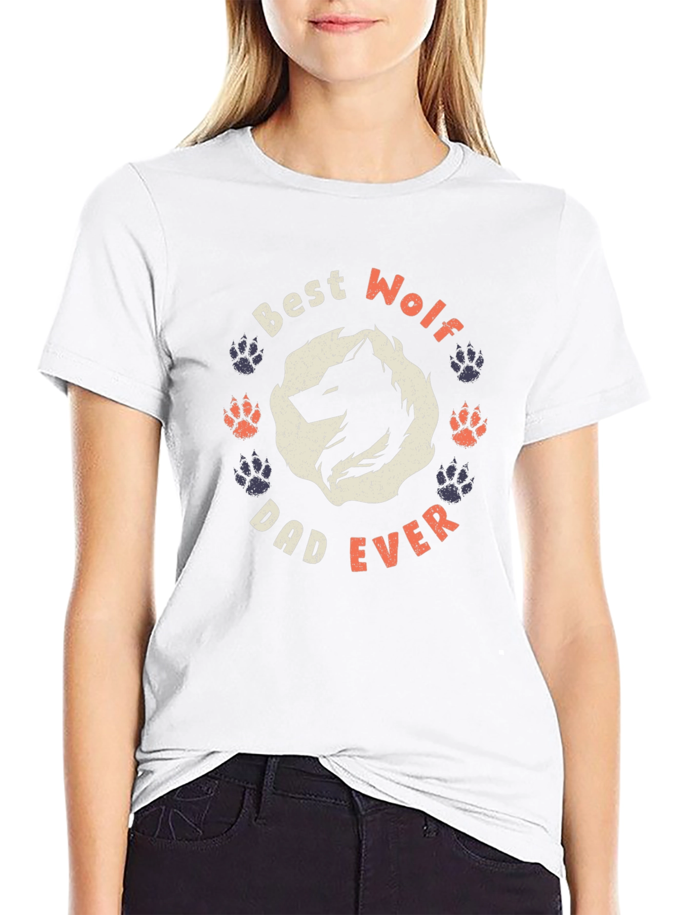 Best Wolf Dad Ever Graphic Tee