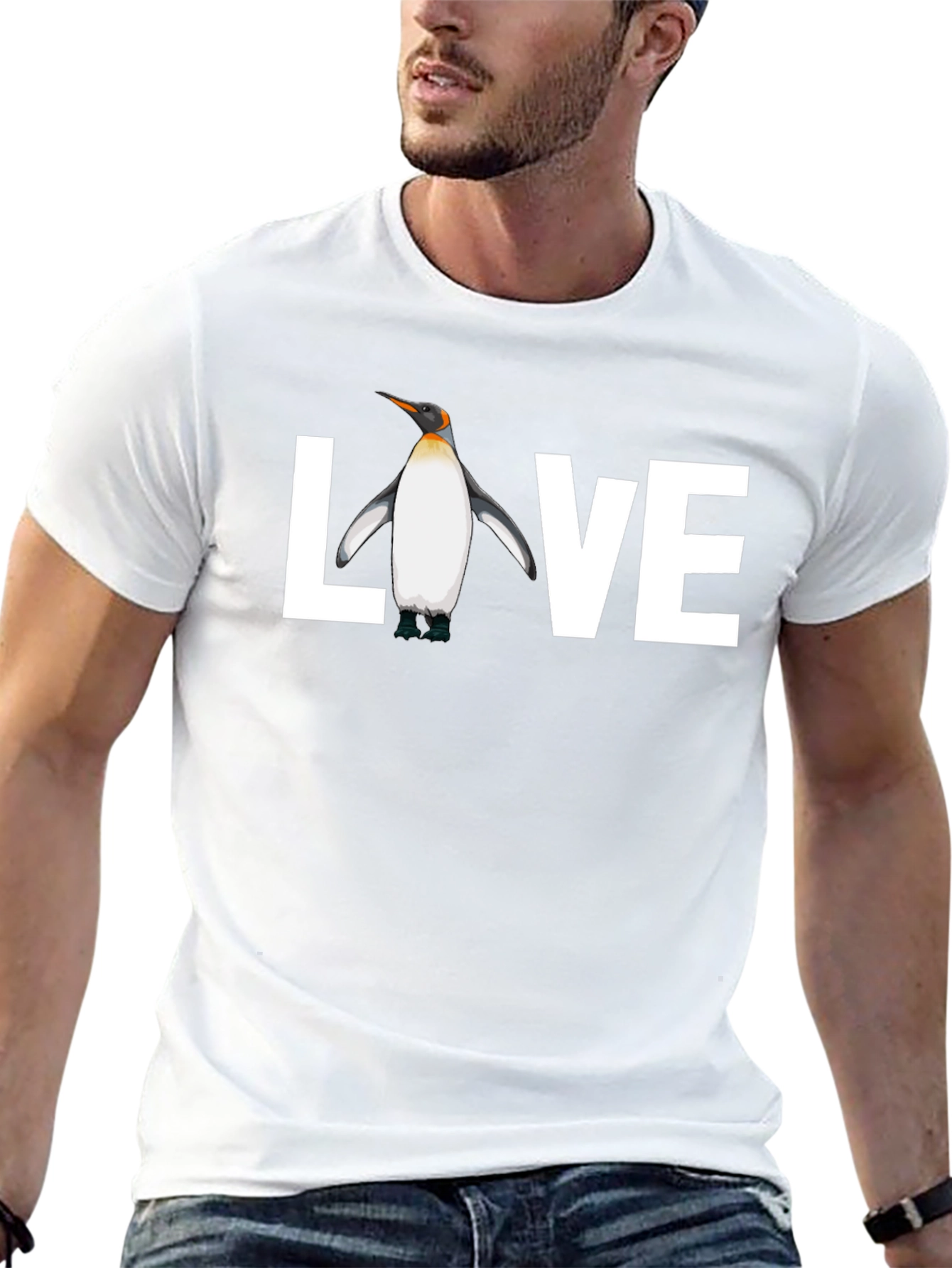 Penguin Love Graphic Tee - Black