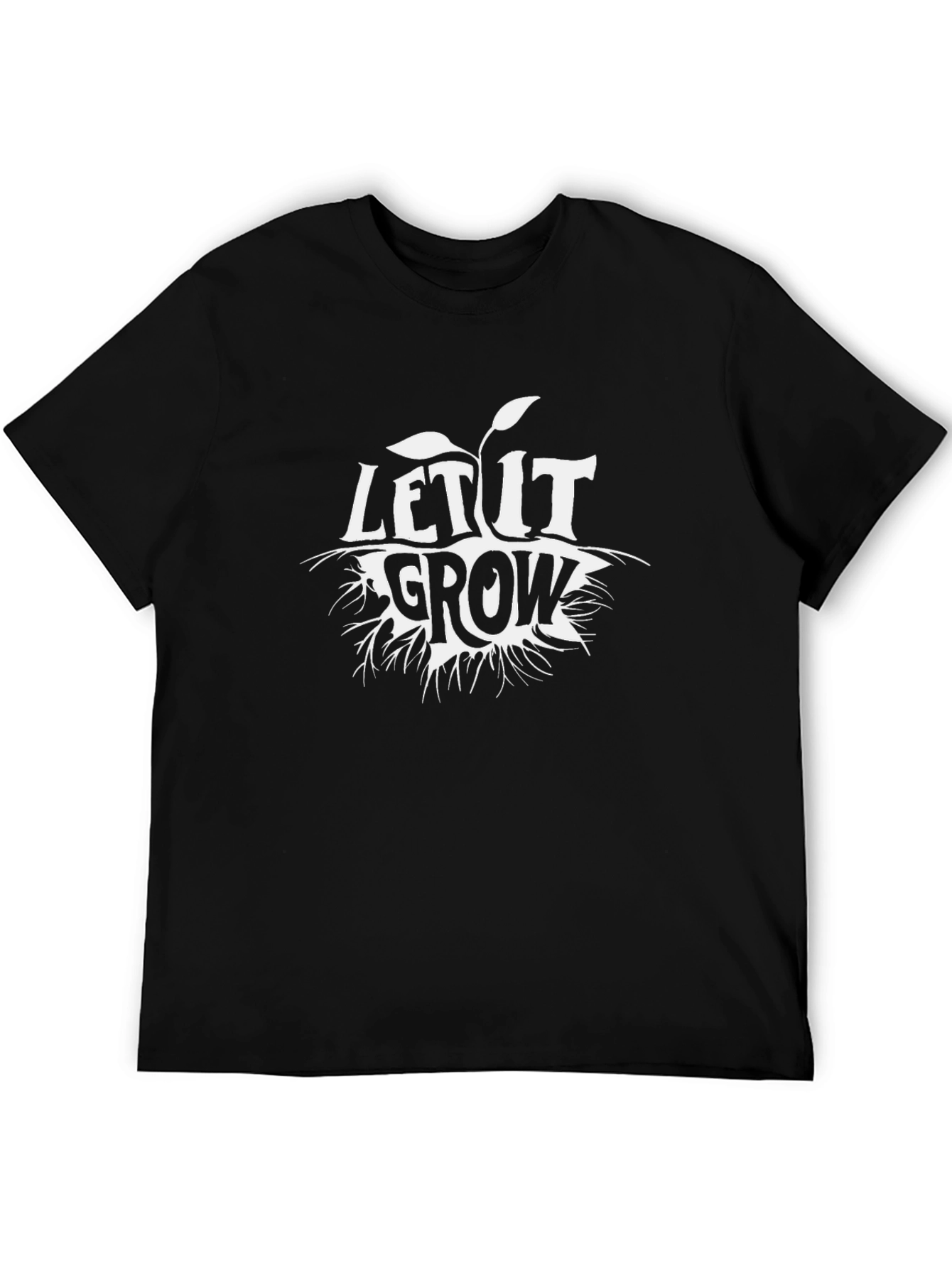 Let It Grow Graphic Tee - Black Cotton Blend