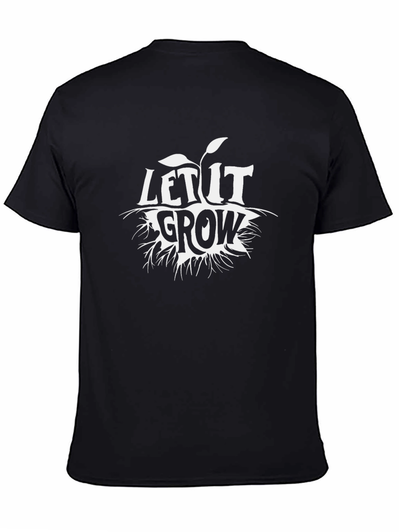 Let It Grow Graphic Tee - Black Cotton Blend