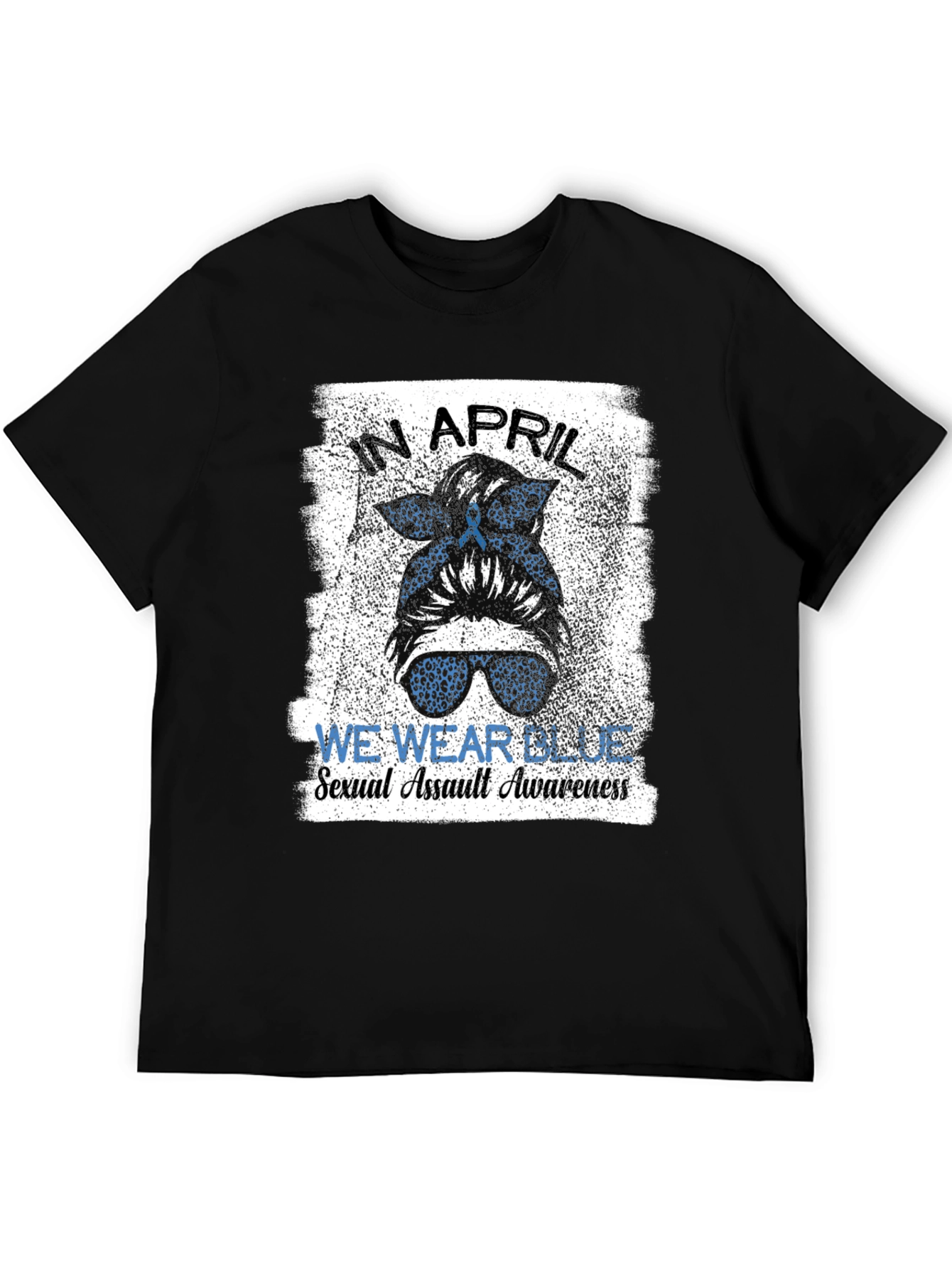 In April We Wear Blue Sexual Assault Awareness T-Shirt