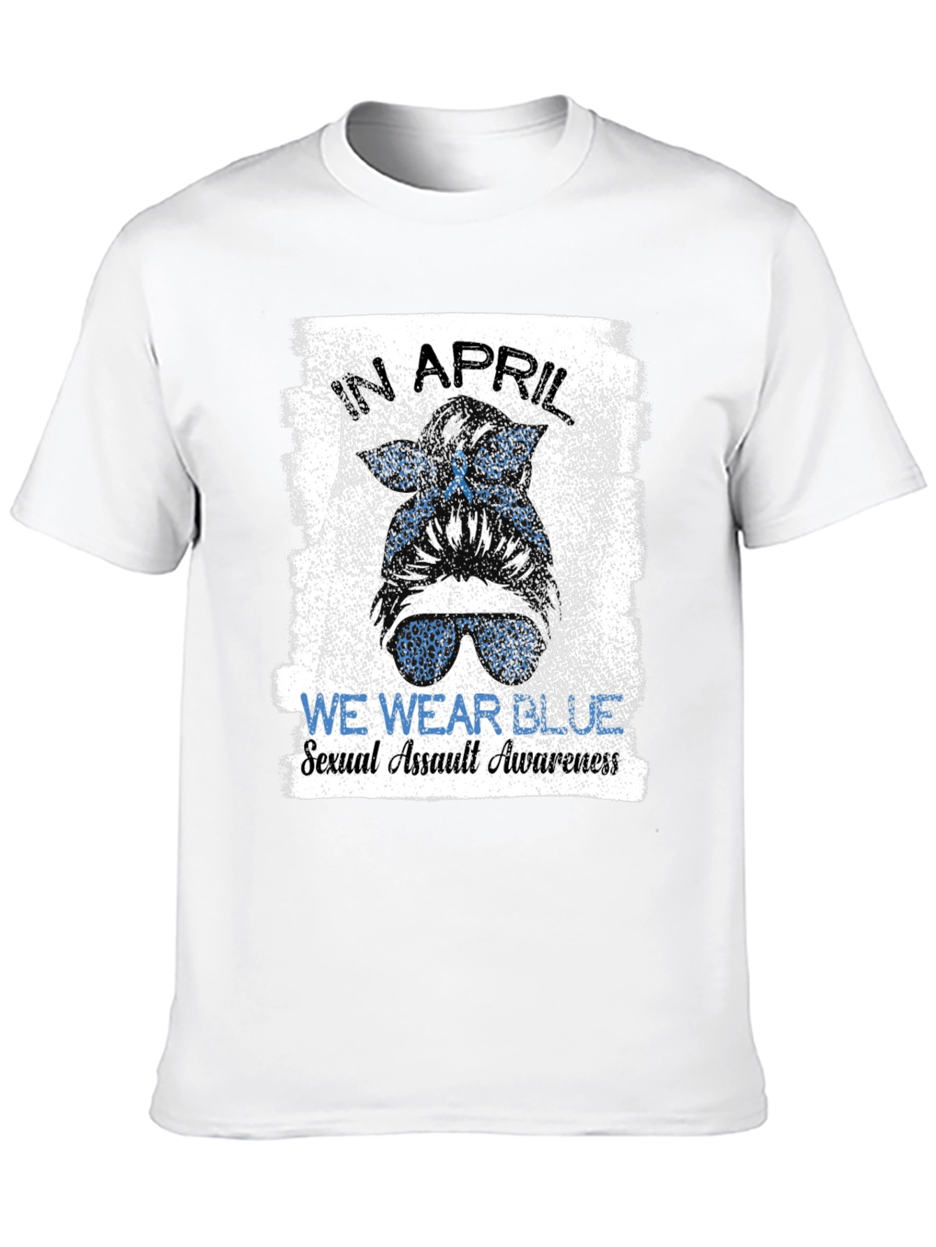 In April We Wear Blue Sexual Assault Awareness T-Shirt