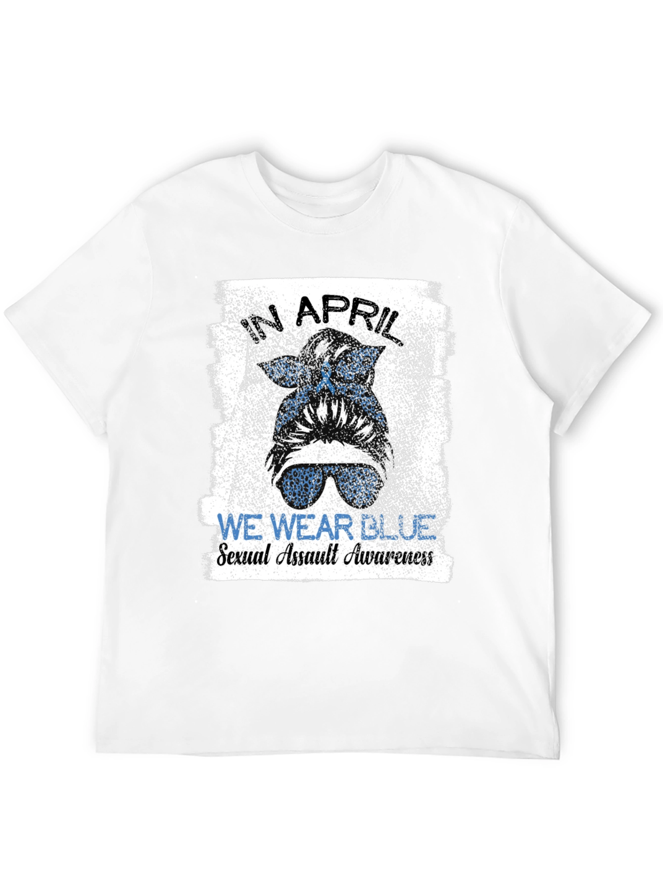 In April We Wear Blue Sexual Assault Awareness T-Shirt