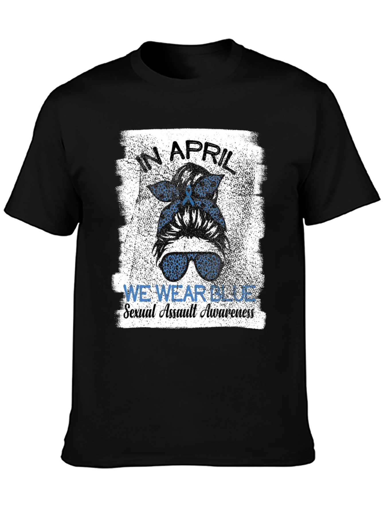 In April We Wear Blue Sexual Assault Awareness T-Shirt