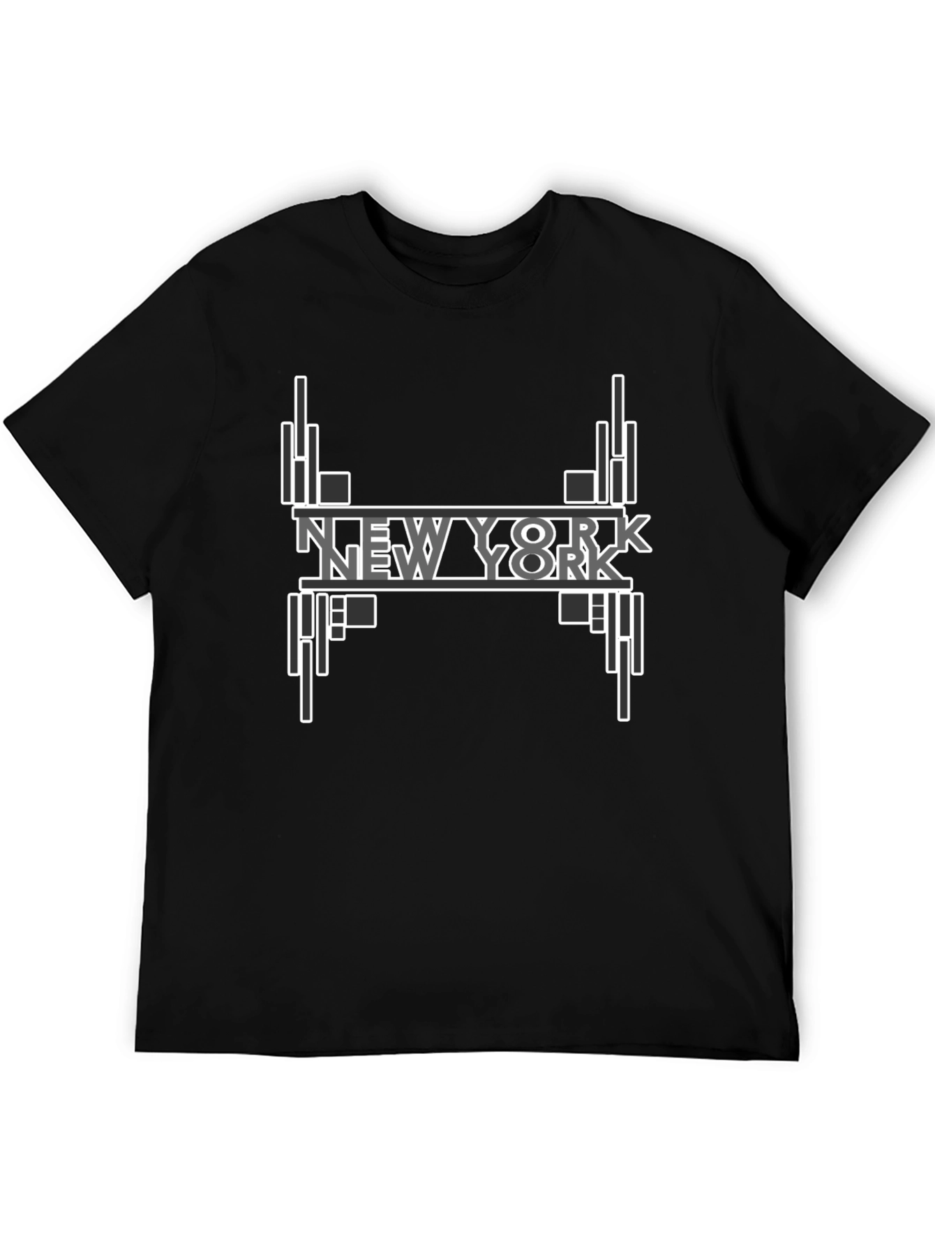 New York Graphic Print Black T-Shirt