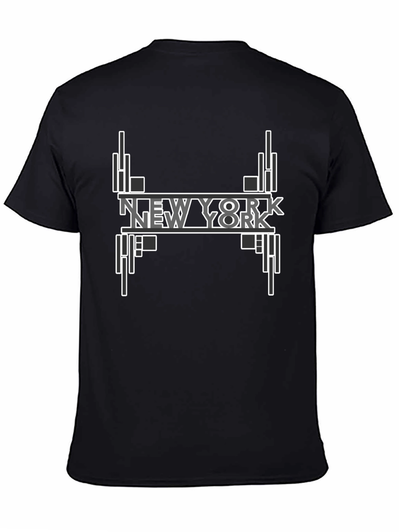 New York Graphic Print Black T-Shirt