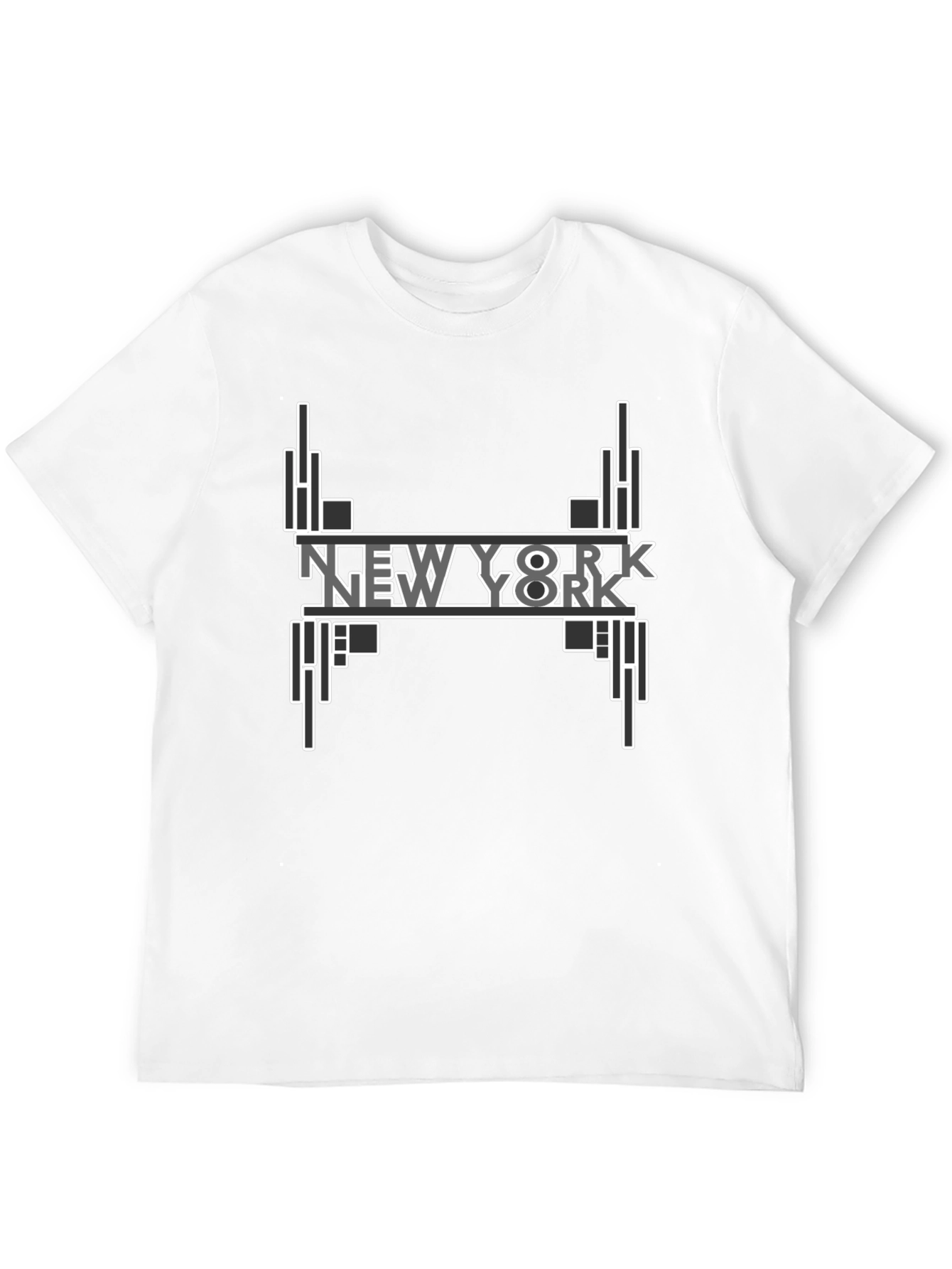 New York Graphic Print Black T-Shirt