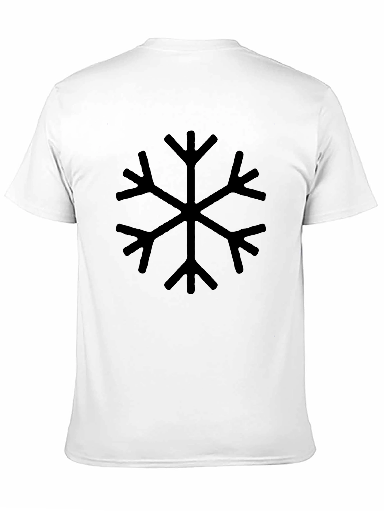 Black Snowflake Graphic Tee - Winter Style