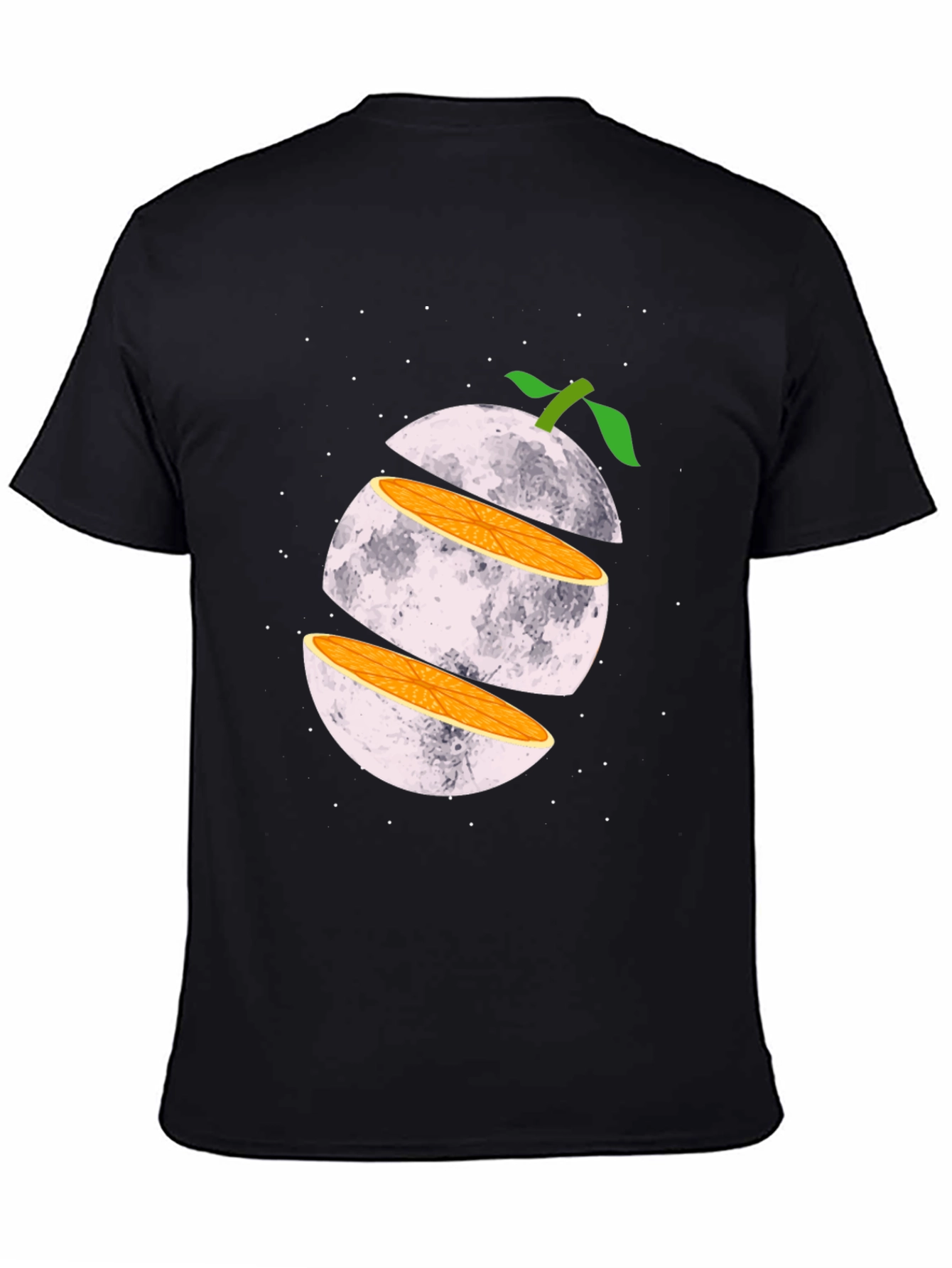 Sliced Moon Graphic Tee - Unique Space Design