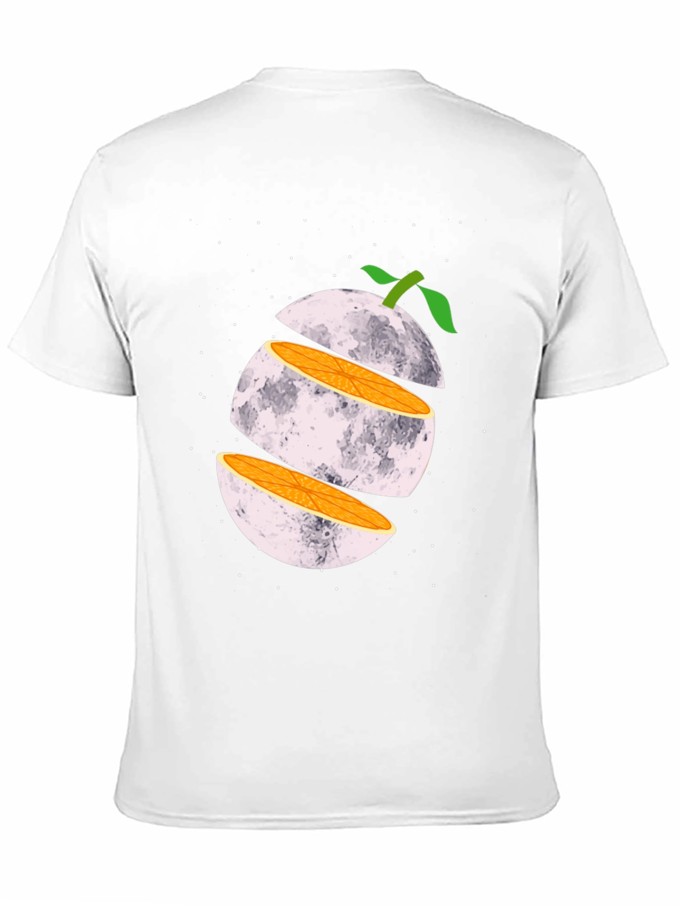 Sliced Moon Graphic Tee - Unique Space Design