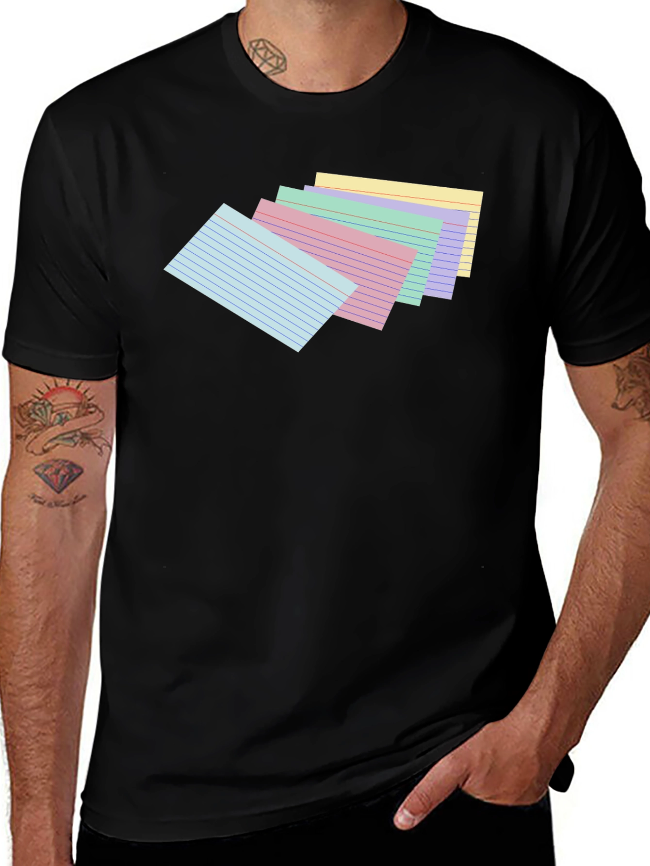 Index Card Stack Graphic Tee - Study Ready!