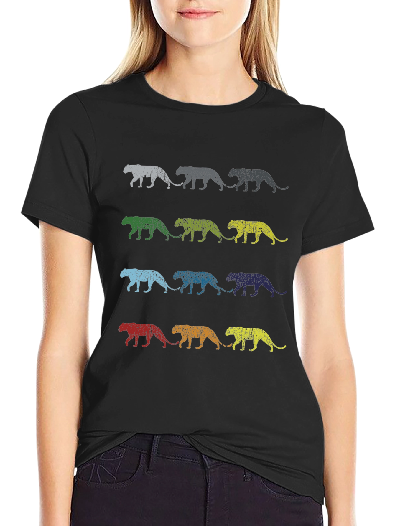 Retro Style Jaguar Graphic T-Shirt