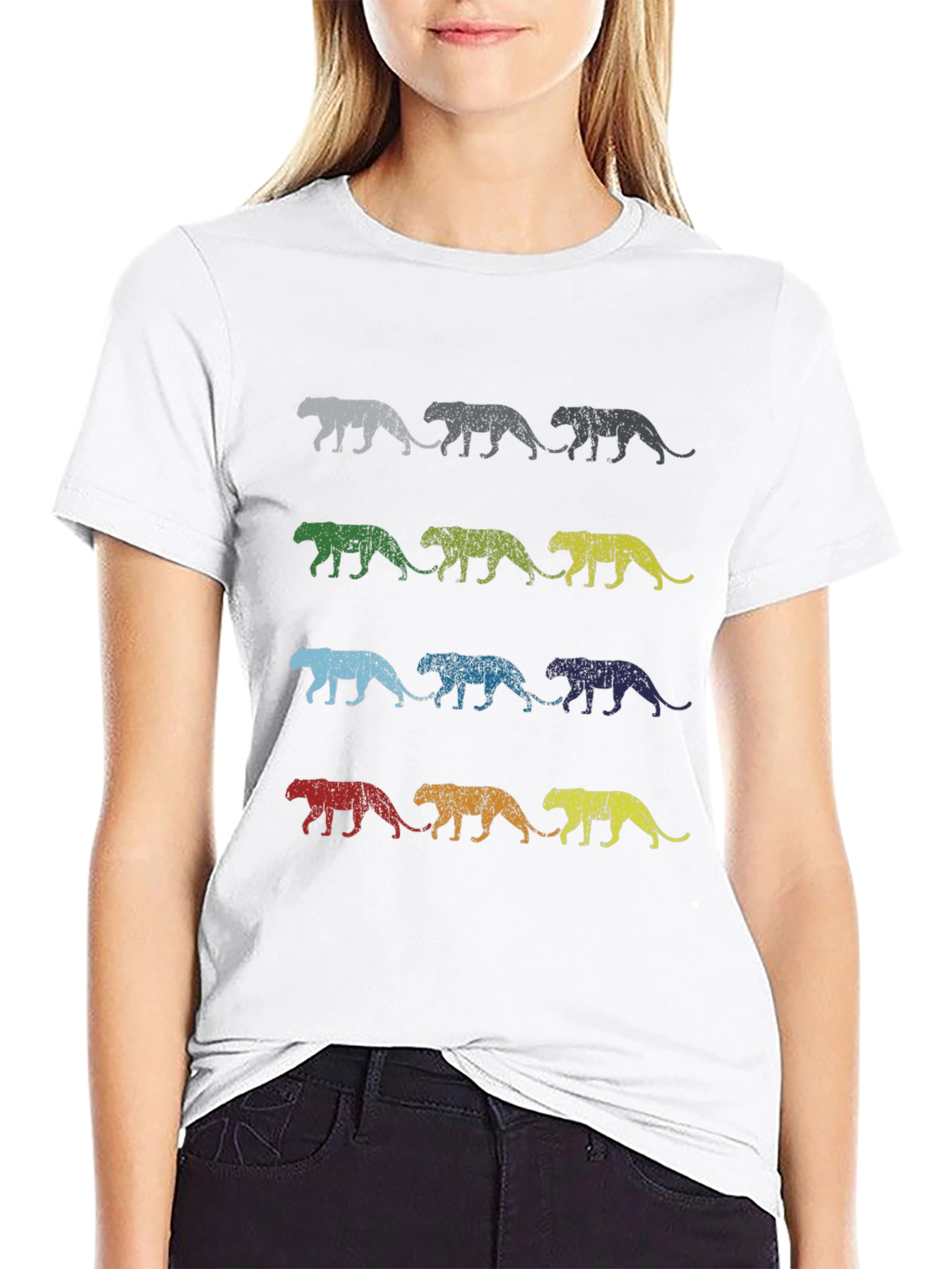 Retro Style Jaguar Graphic T-Shirt