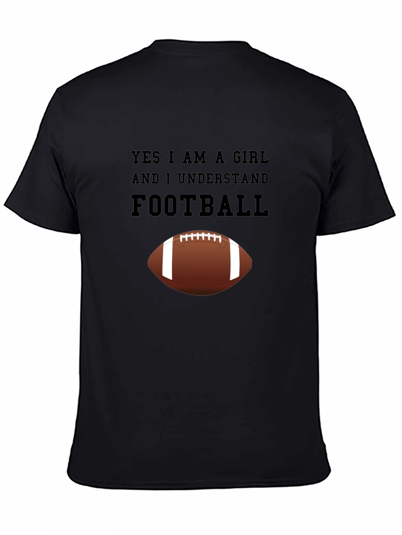 Yes I am a Girl Football T-Shirt