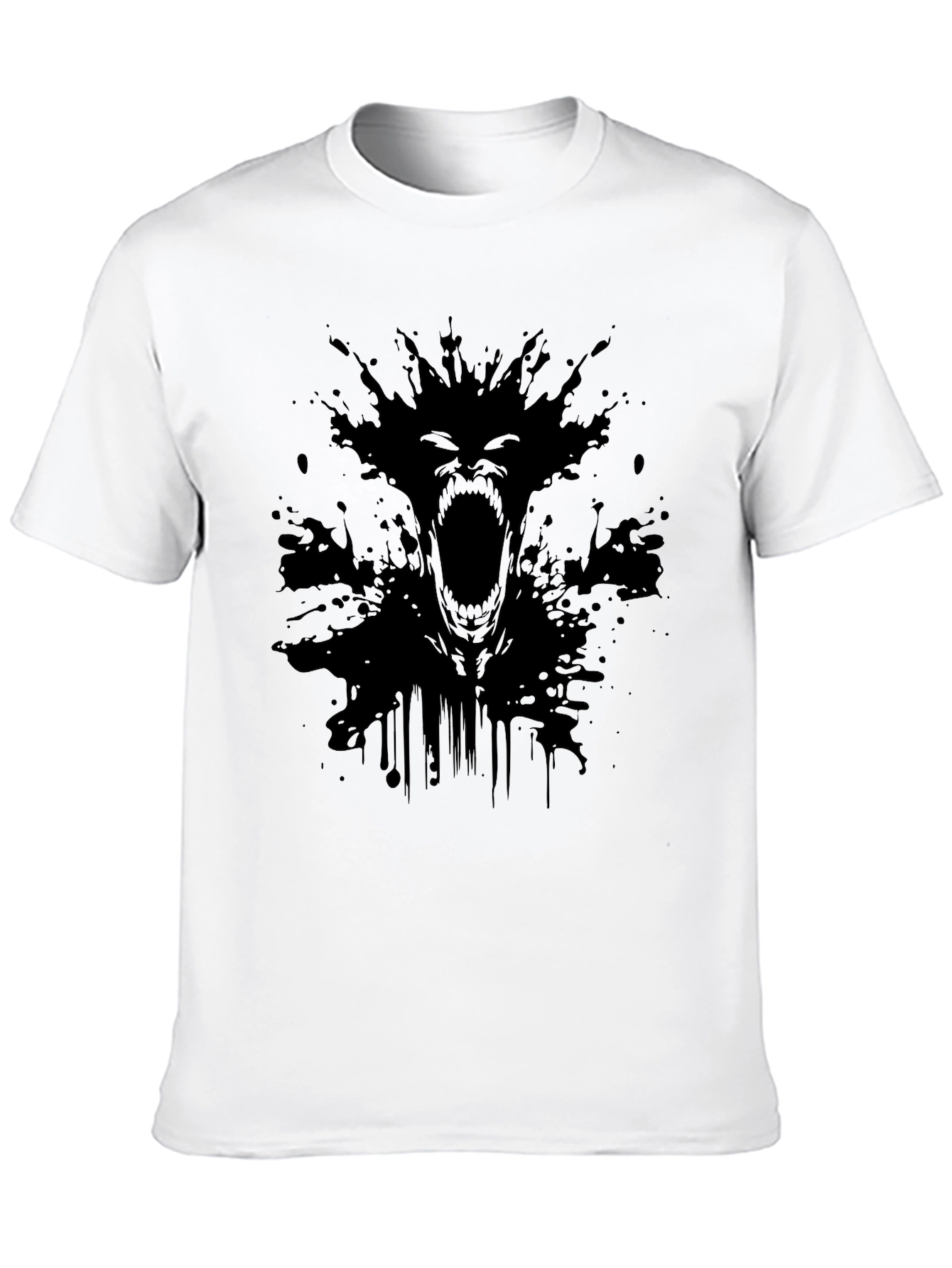 Screaming Horror Graphic Black T-Shirt