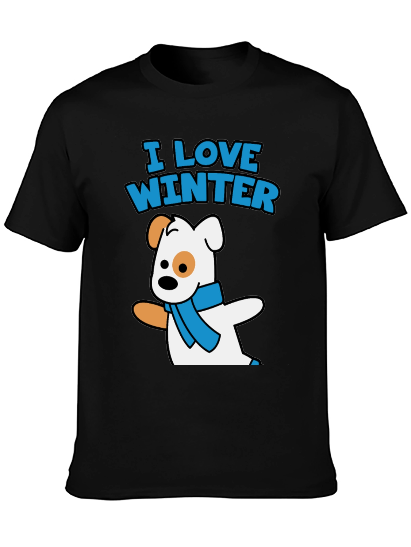 I Love Winter Dog Graphic Tee