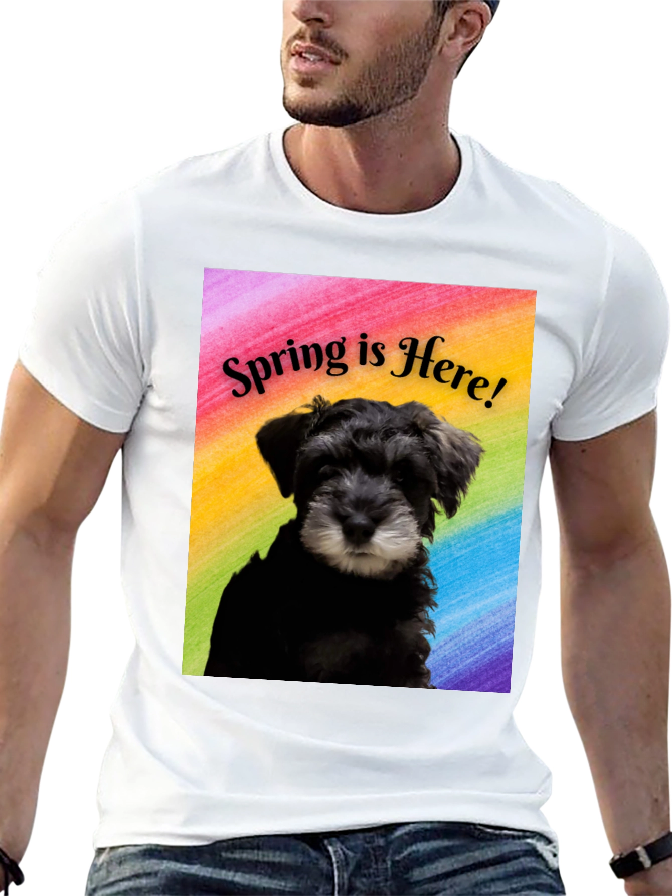 Spring Schnauzer T-Shirt - Perfect for Dog Lovers!