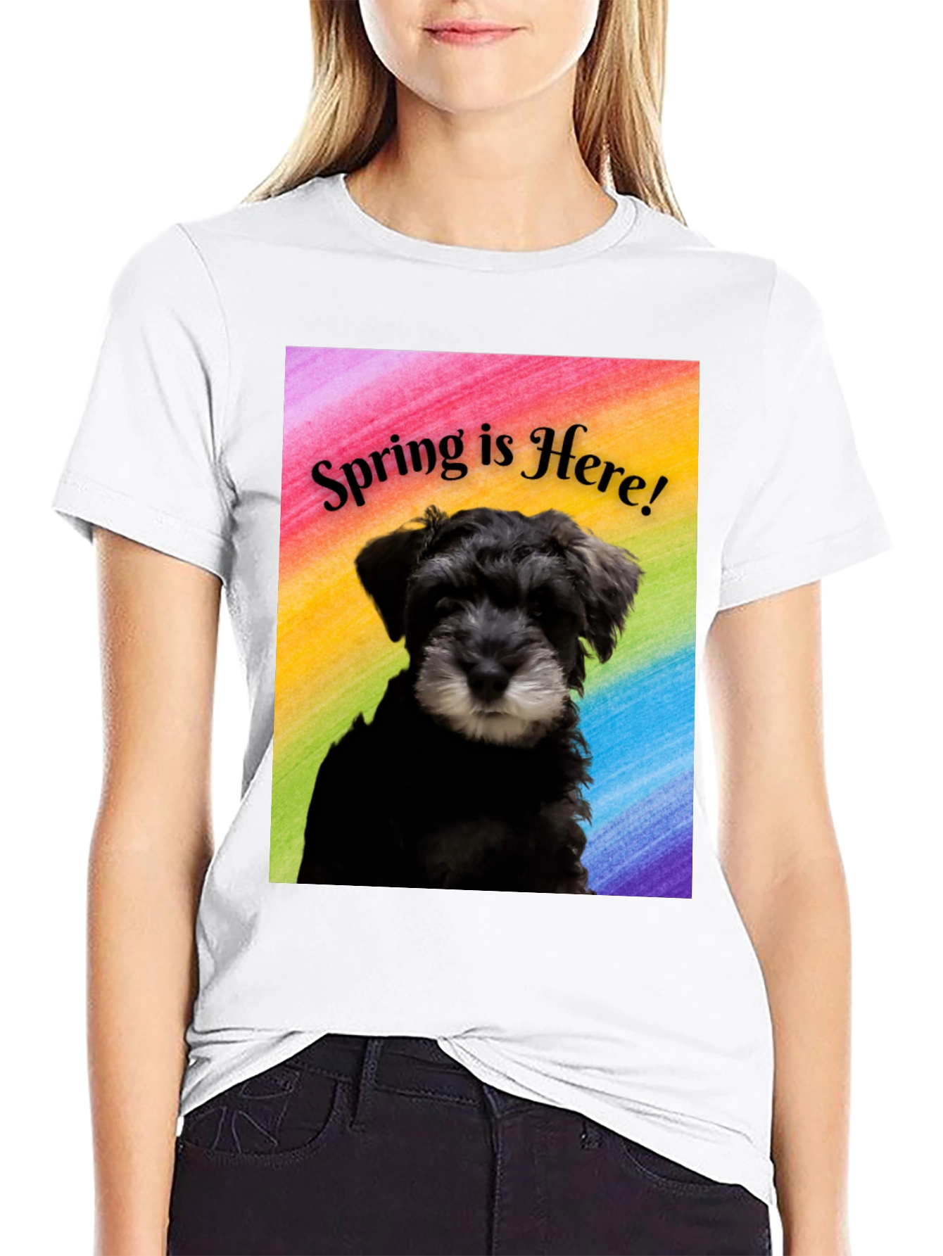 Spring Schnauzer T-Shirt - Perfect for Dog Lovers!