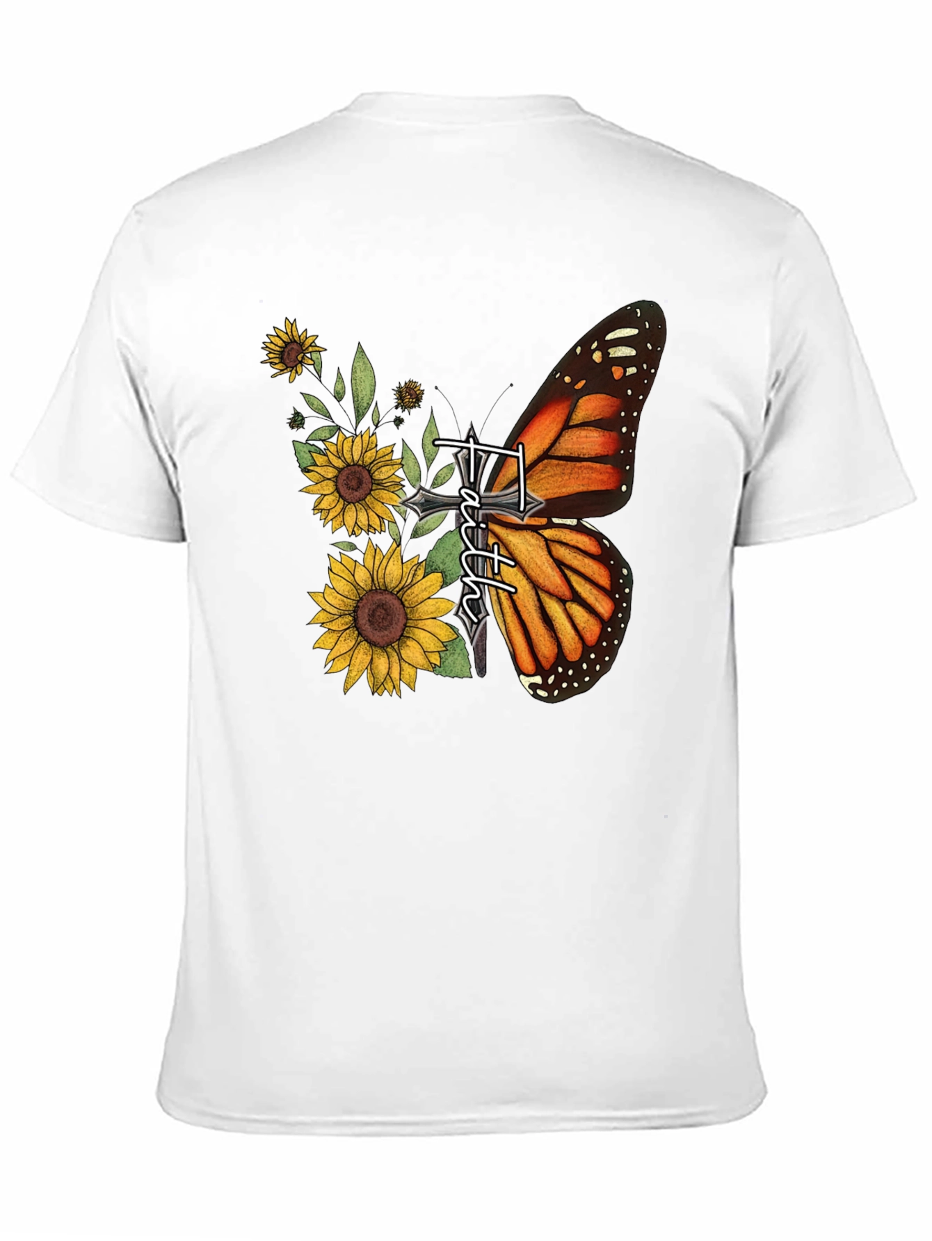 Faith Butterfly Sunflower Graphic Tee
