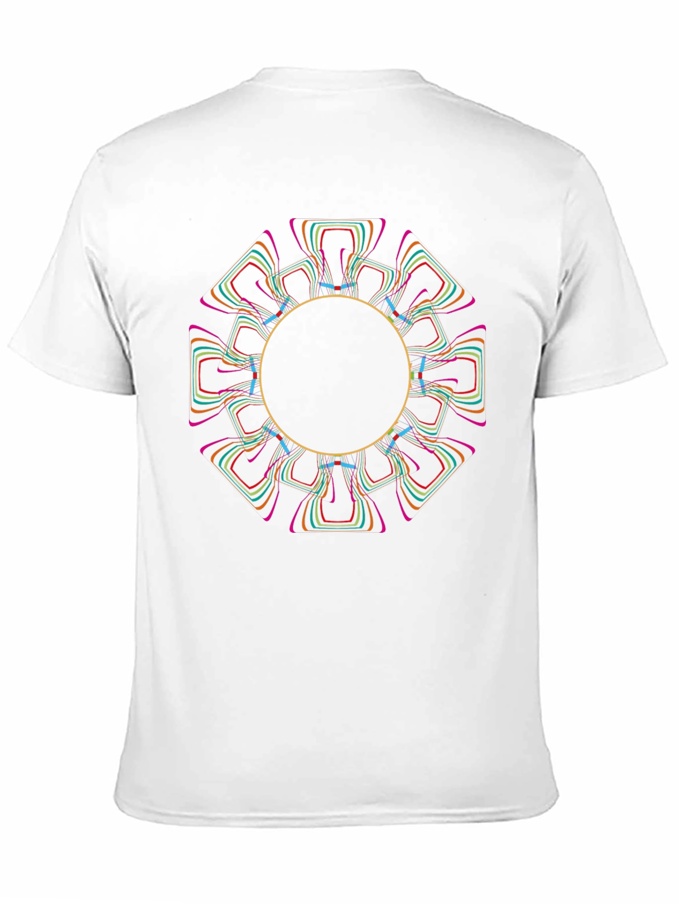 Geometric Circle Graphic Black T-Shirt