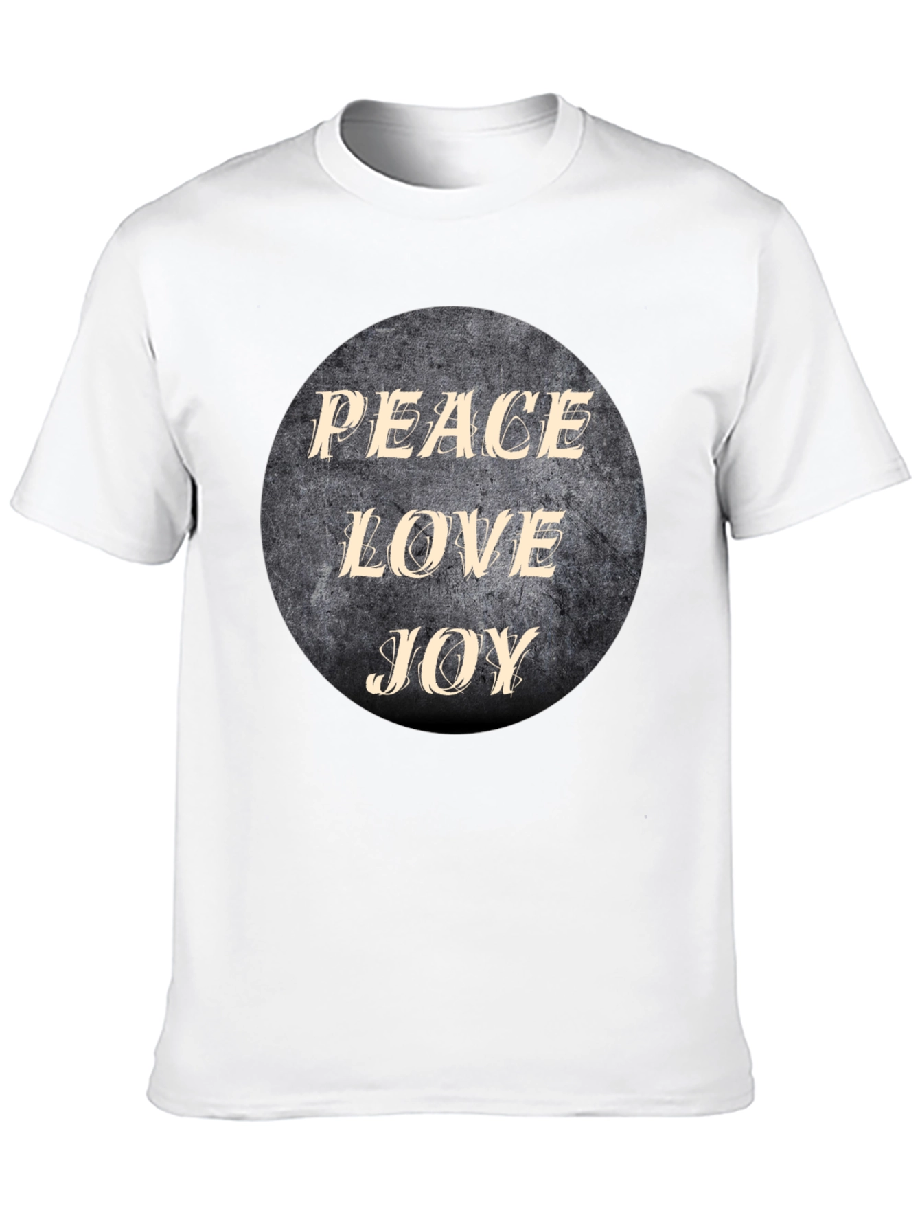 Peace Love Joy Graphic Black T-Shirt