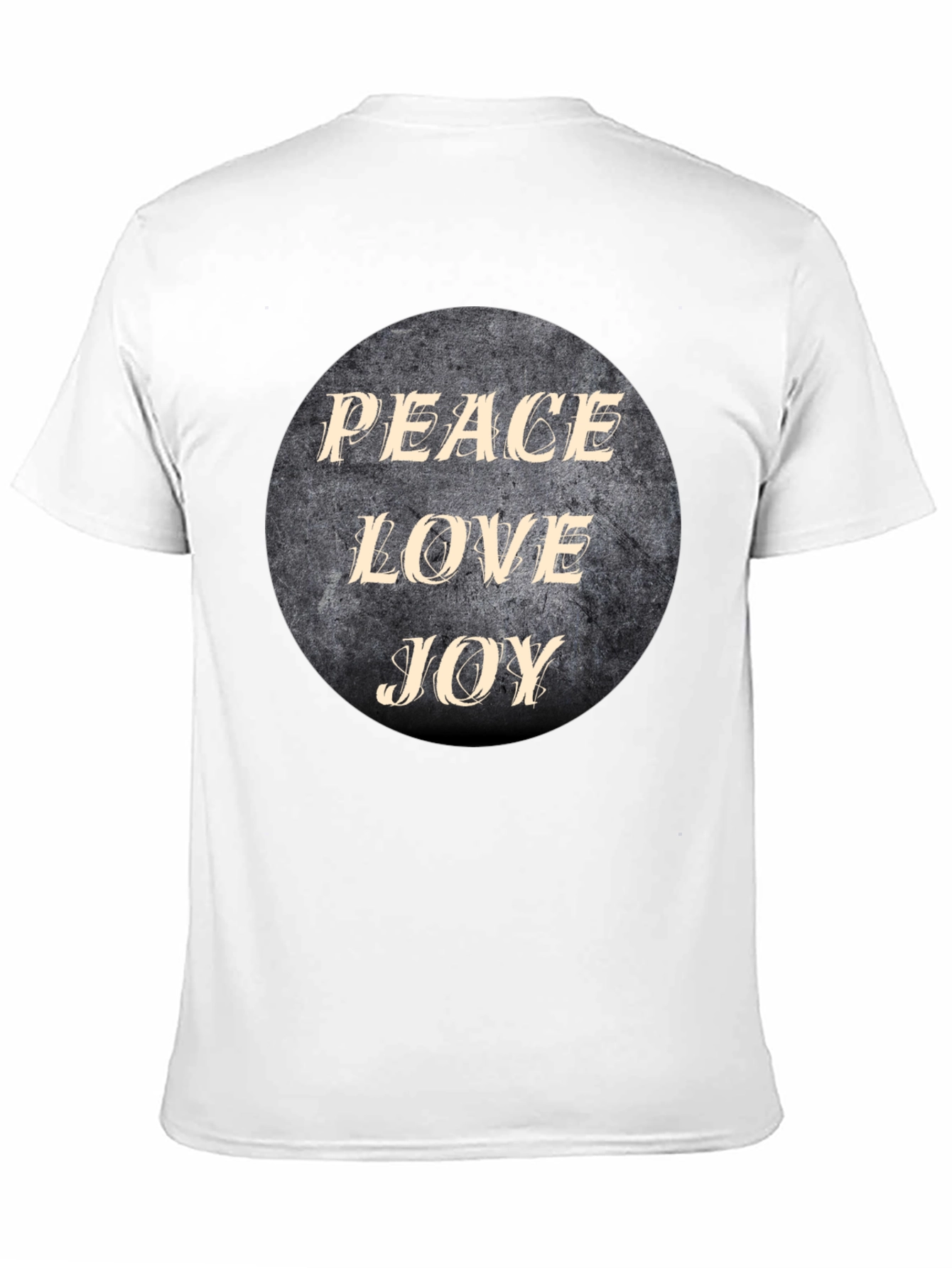 Peace Love Joy Graphic Black T-Shirt