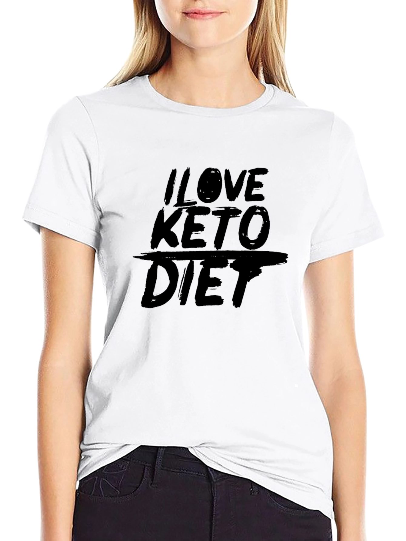 I Love Keto Diet Black T-Shirt