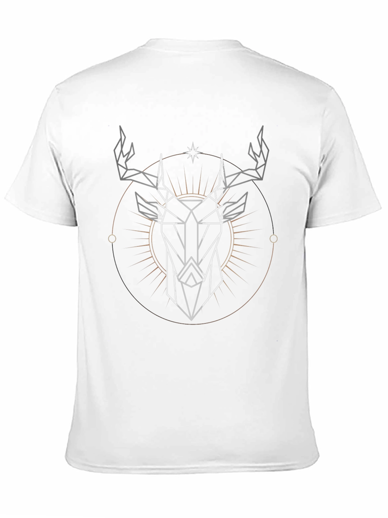 Geometric Deer Graphic Tee - Modern Stylish Design