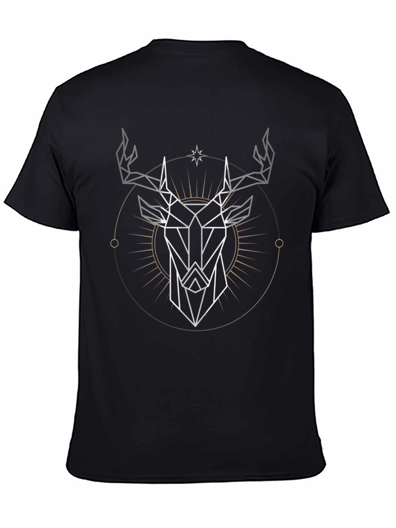 Geometric Deer Graphic Tee - Modern Stylish Design