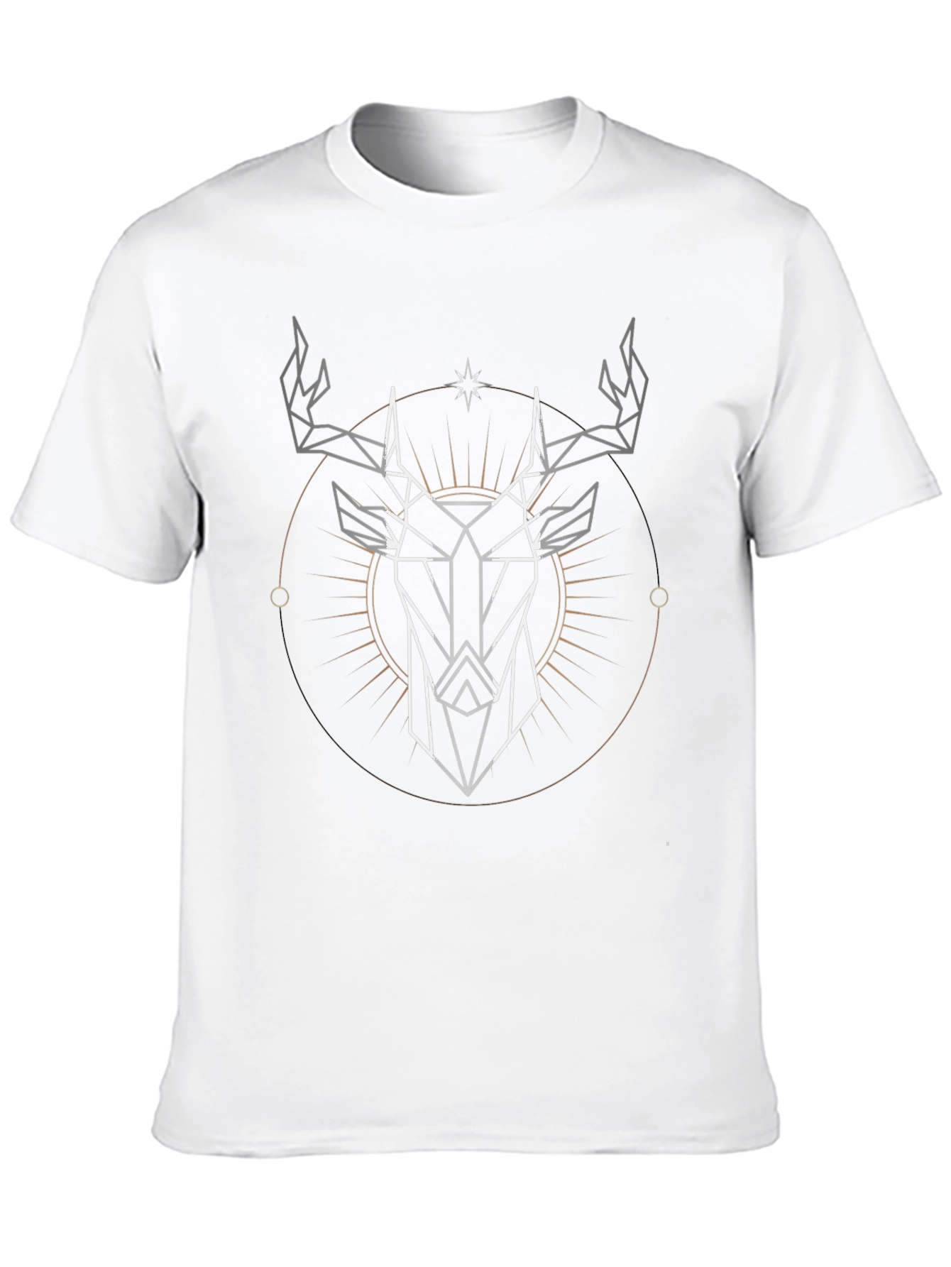 Geometric Deer Graphic Tee - Modern Stylish Design
