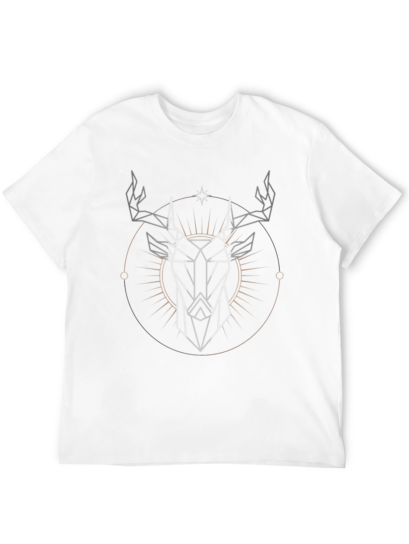 Geometric Deer Graphic Tee - Modern Stylish Design