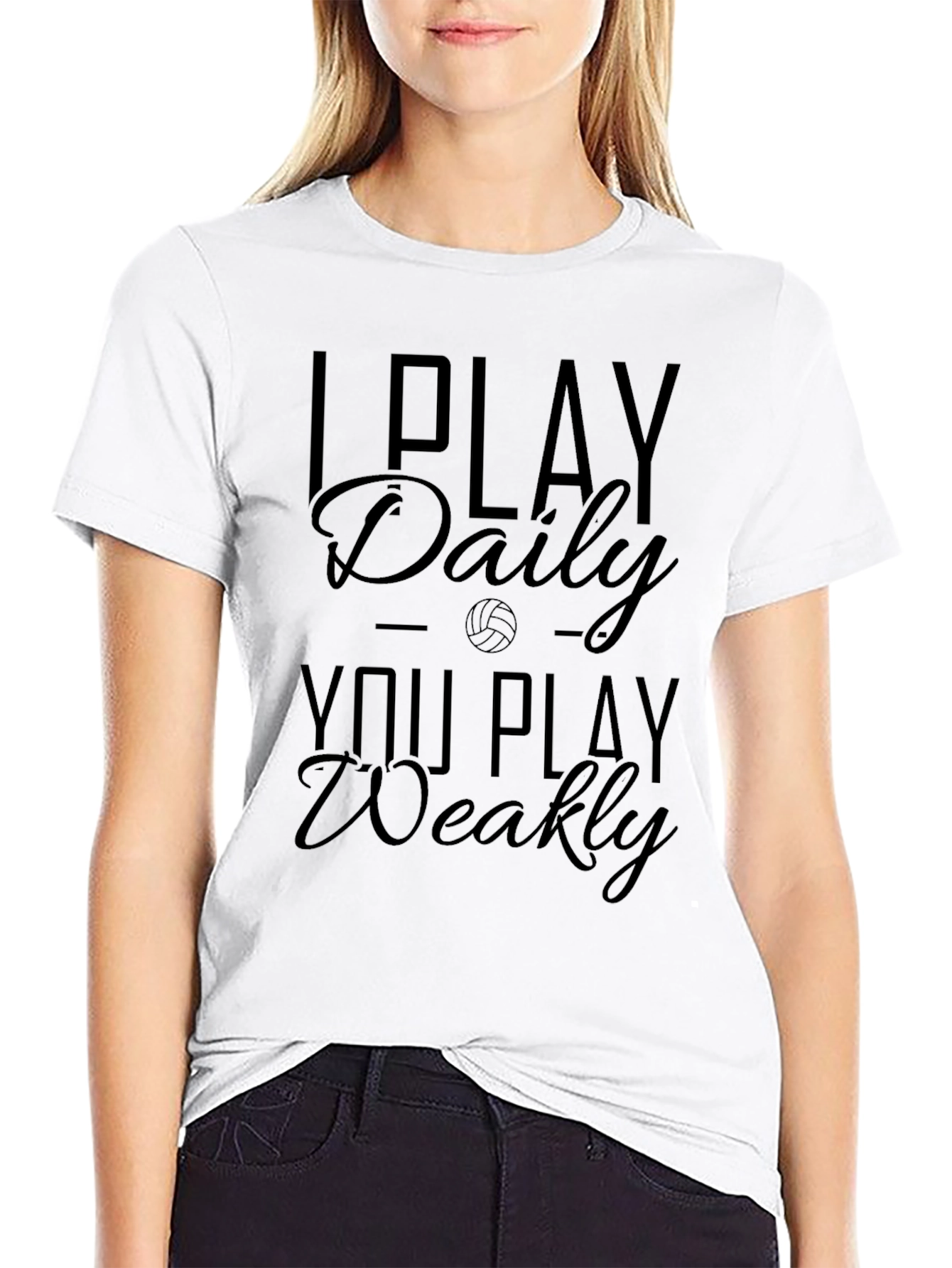 I Play Daily Volleyball Graphic Tee