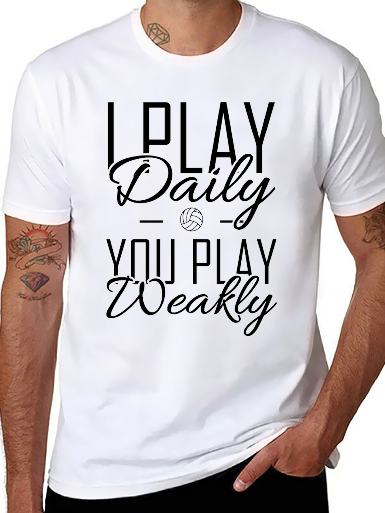 I Play Daily Volleyball Graphic Tee