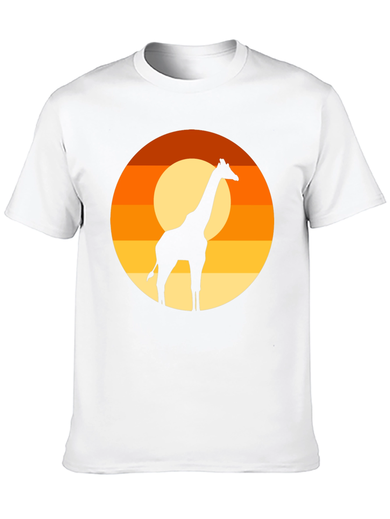 Giraffe Sunset T-Shirt - Black Graphic Tee