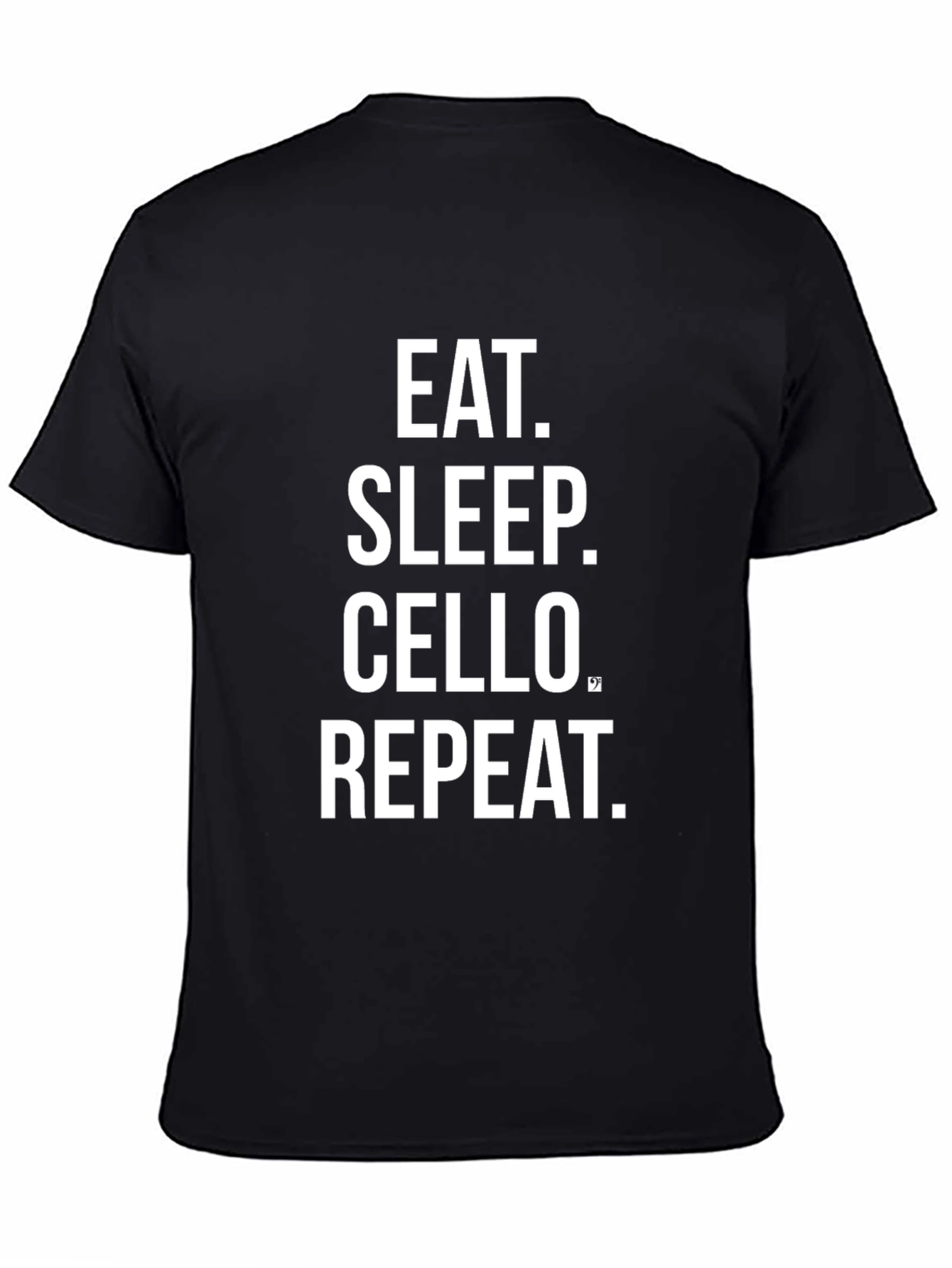 Eat Sleep Cello Repeat Black T-Shirt