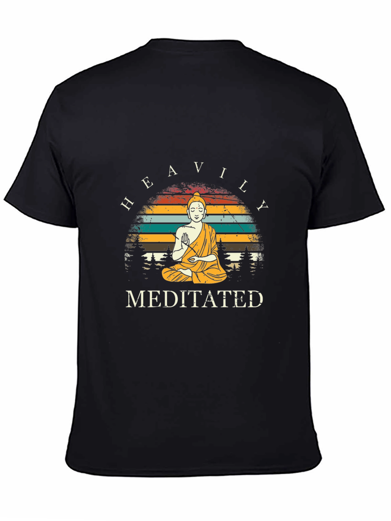 Heavily Meditated T-Shirt - Zen Buddha Graphic Tee
