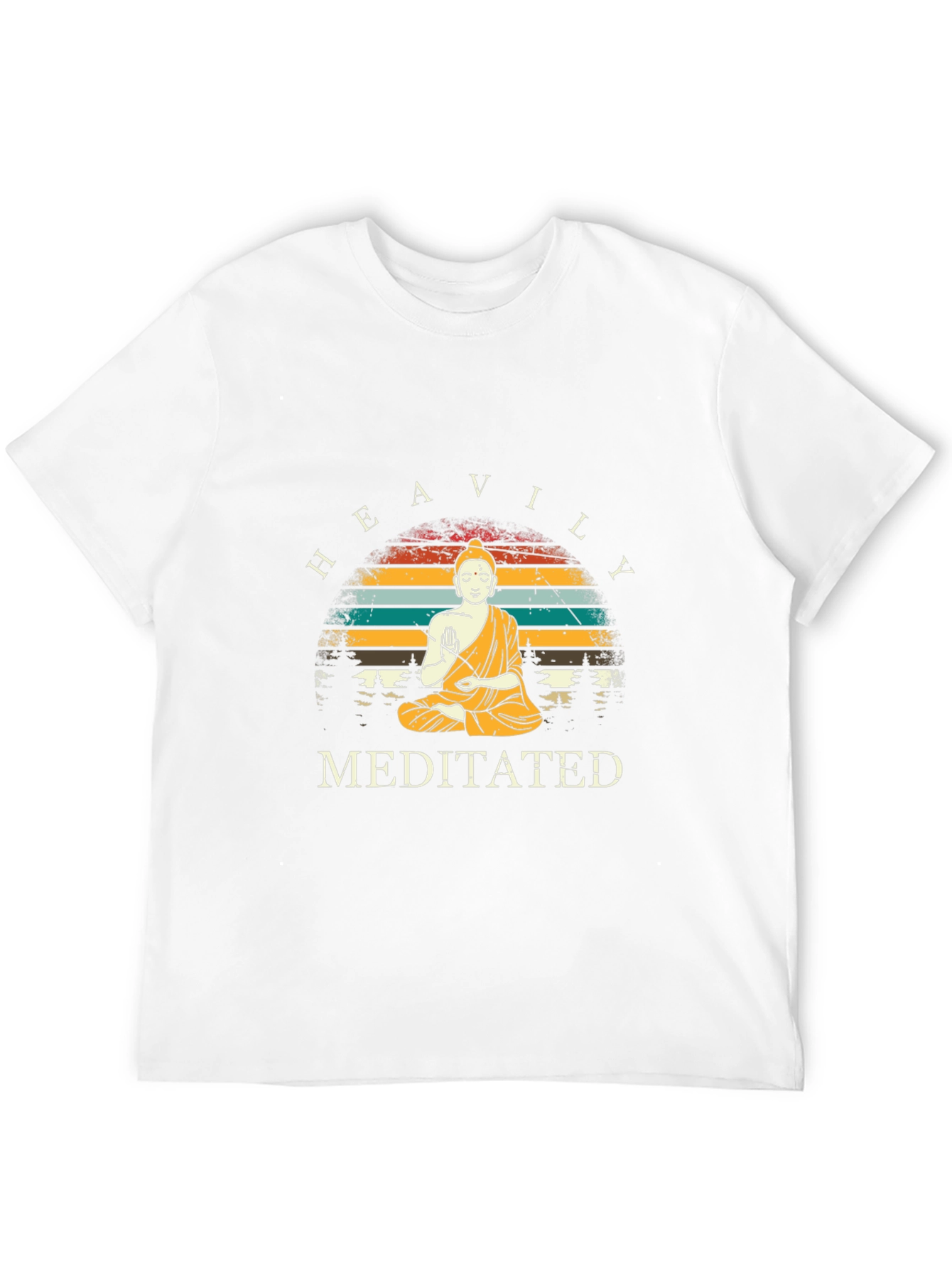 Heavily Meditated T-Shirt - Zen Buddha Graphic Tee