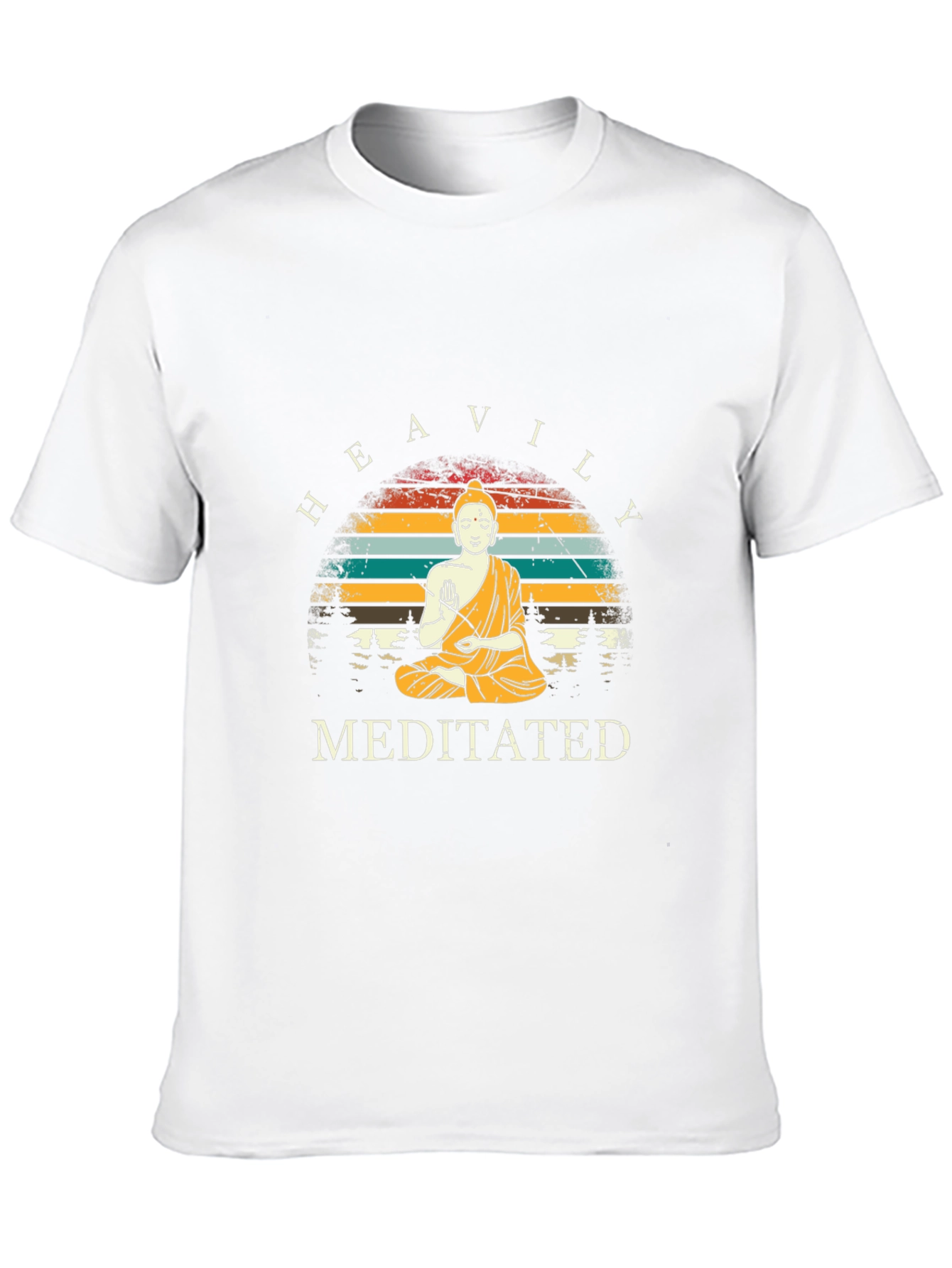 Heavily Meditated T-Shirt - Zen Buddha Graphic Tee