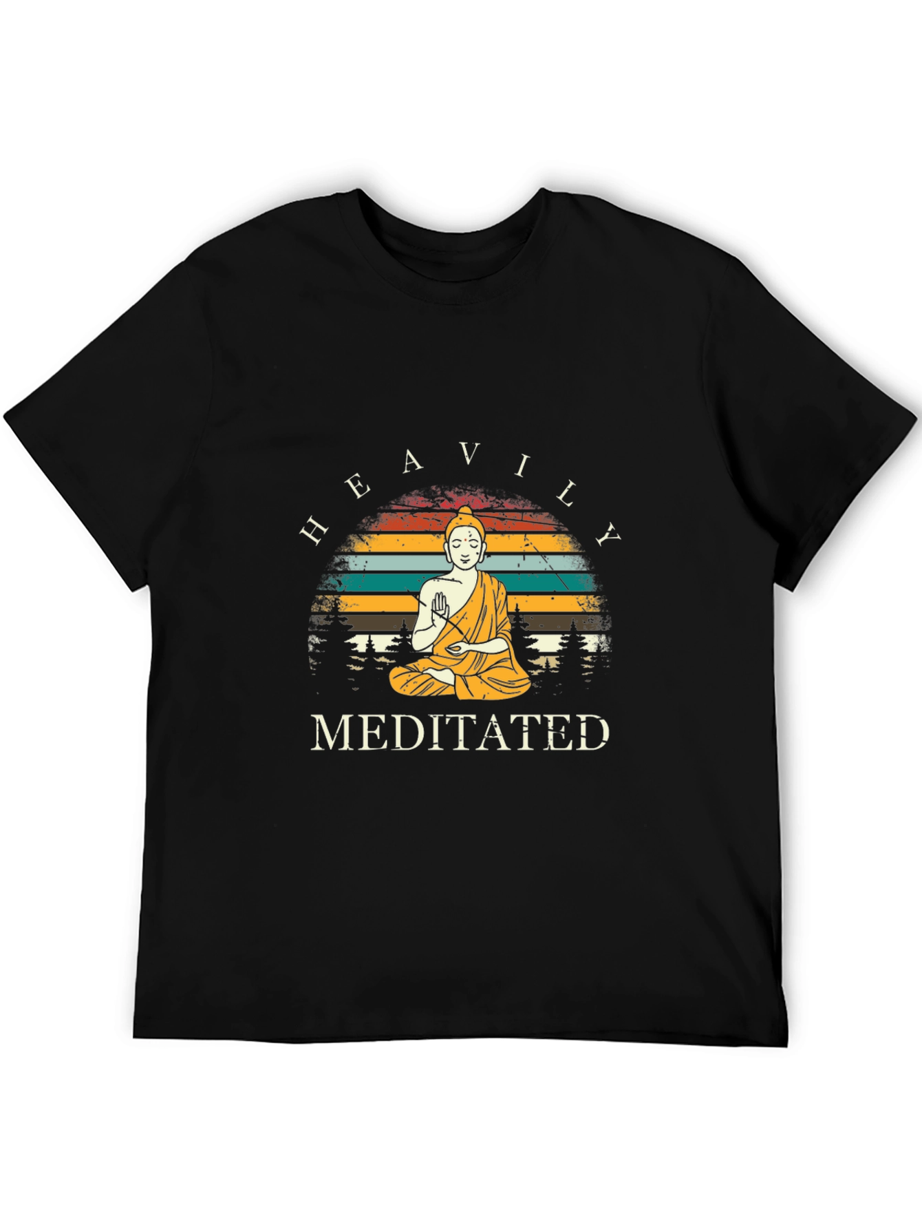 Heavily Meditated T-Shirt - Zen Buddha Graphic Tee