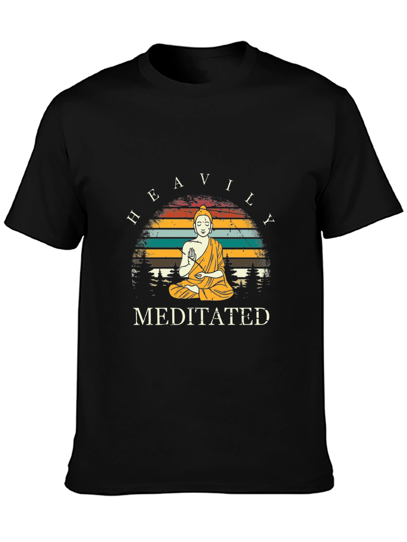 Heavily Meditated T-Shirt - Zen Buddha Graphic Tee