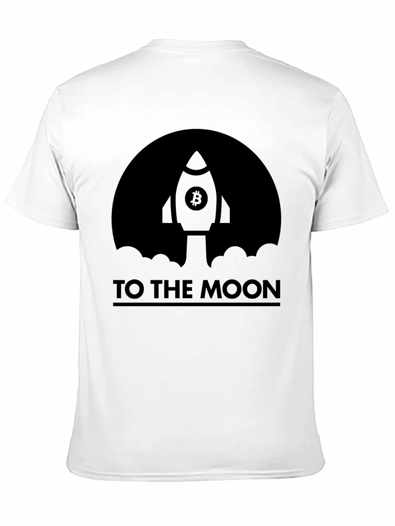 Bitcoin Rocket To The Moon Graphic Tee