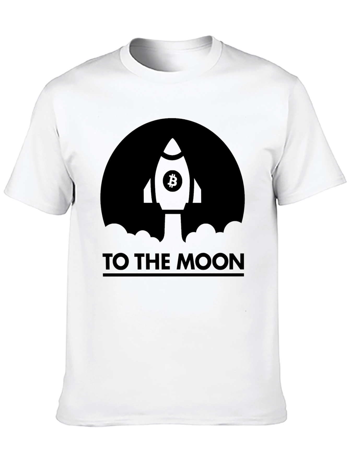 Bitcoin Rocket To The Moon Graphic Tee
