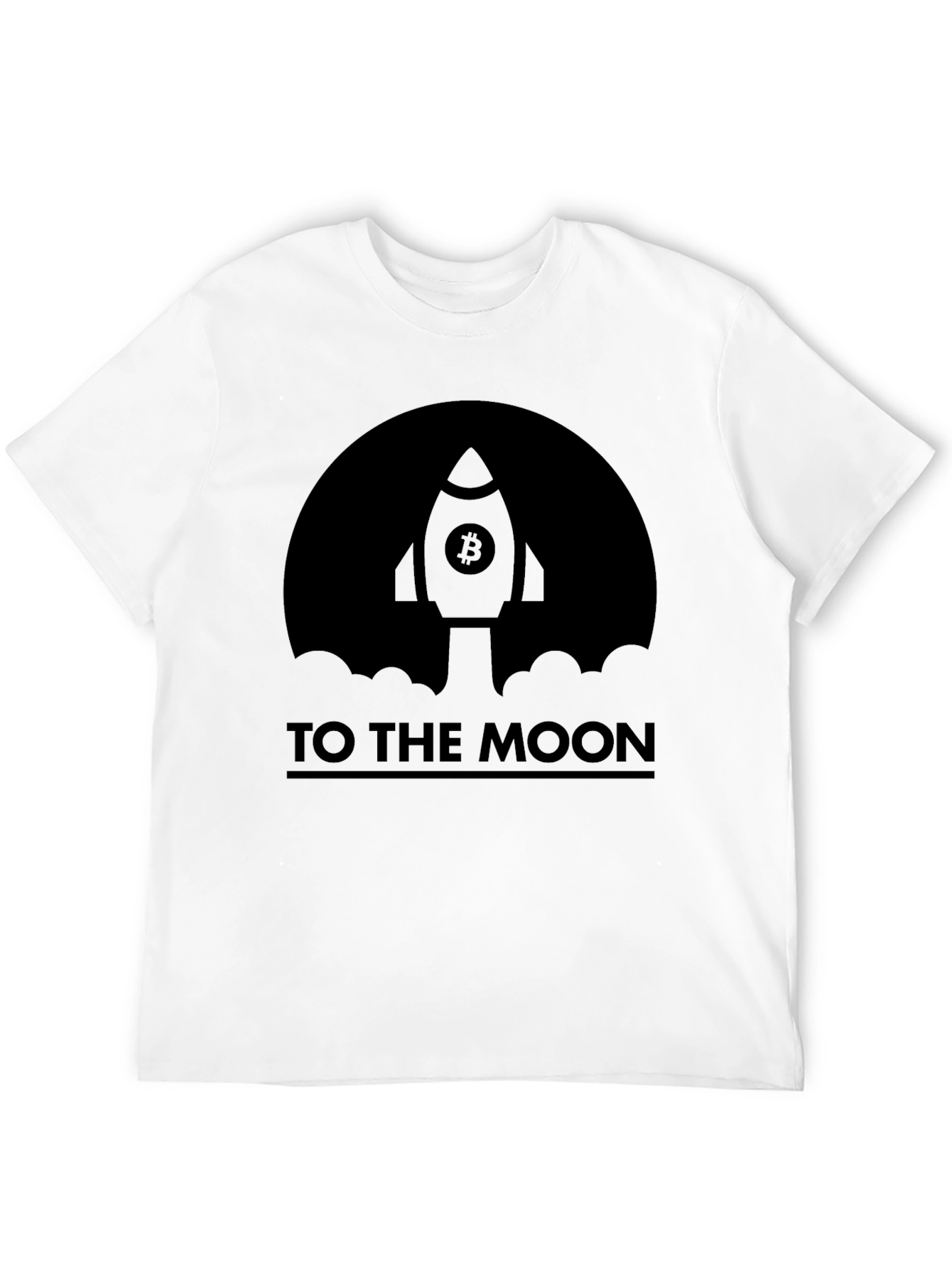 Bitcoin Rocket To The Moon Graphic Tee