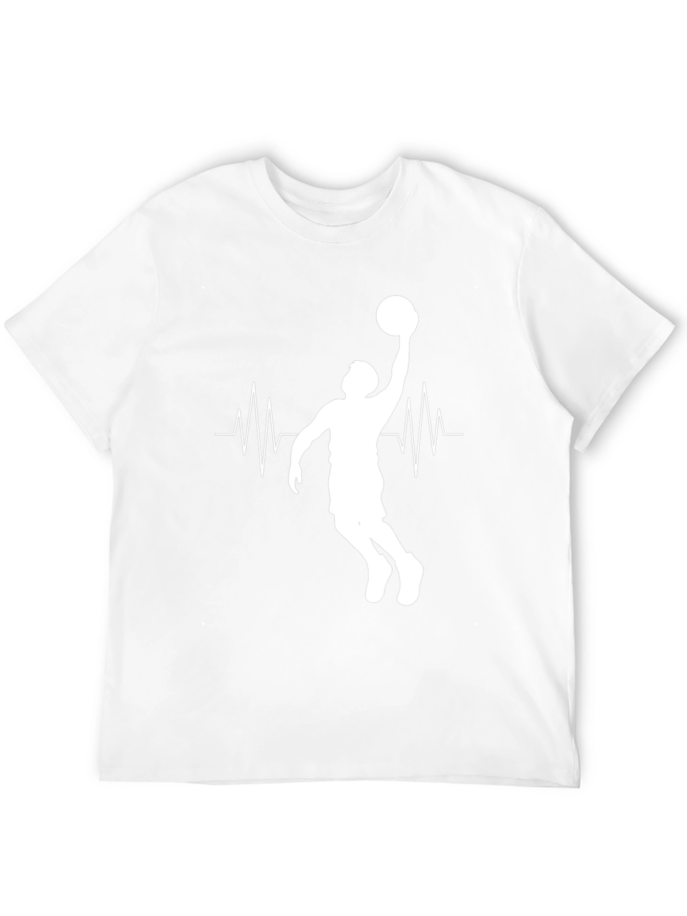 Basketball Heartbeat Graphic Tee - Black