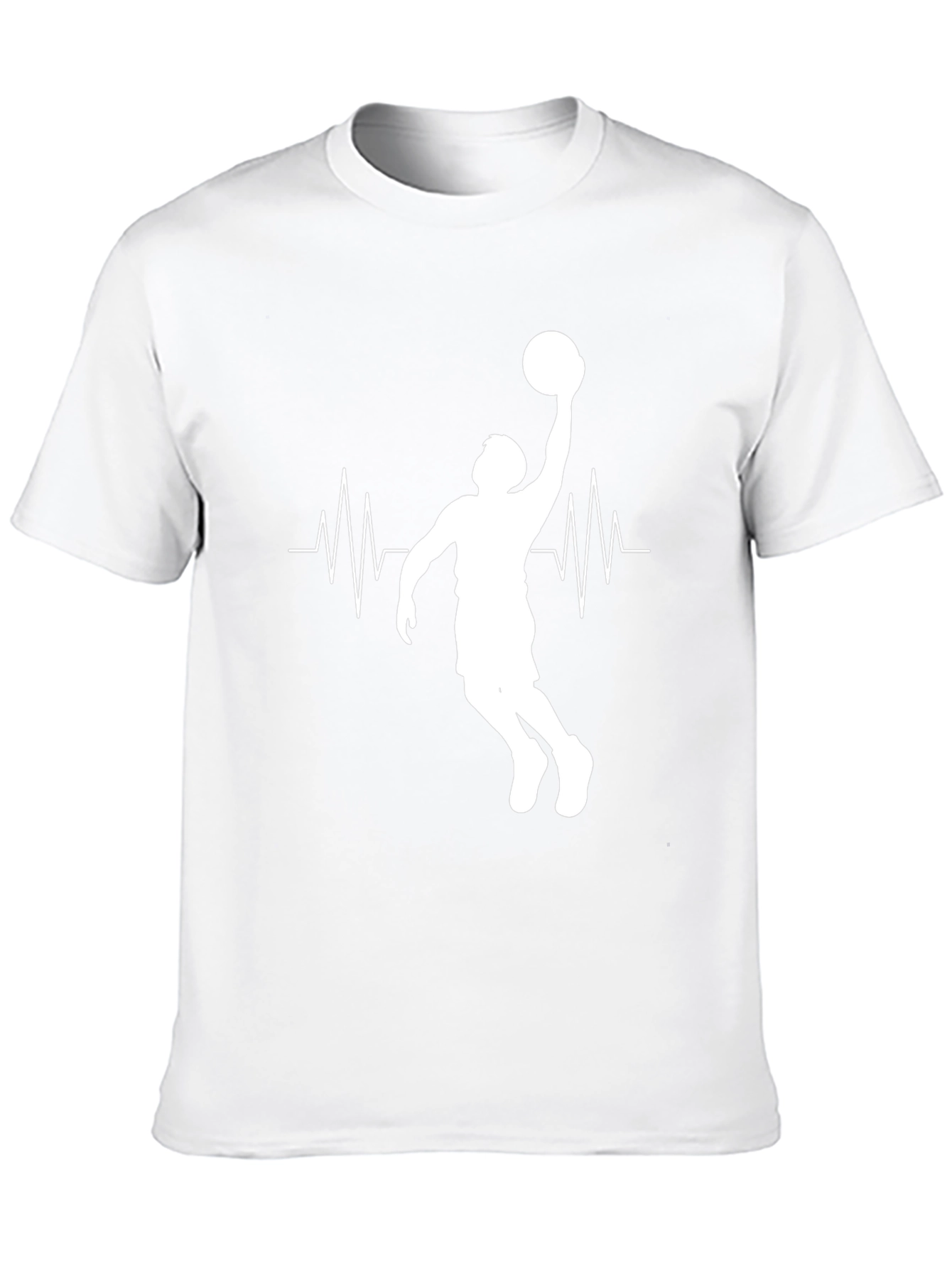 Basketball Heartbeat Graphic Tee - Black