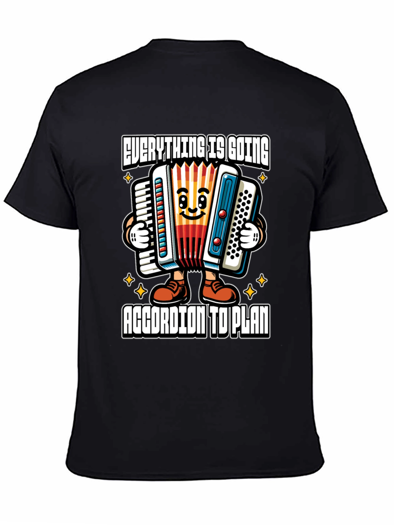 Funny Accordion Cartoon T-Shirt